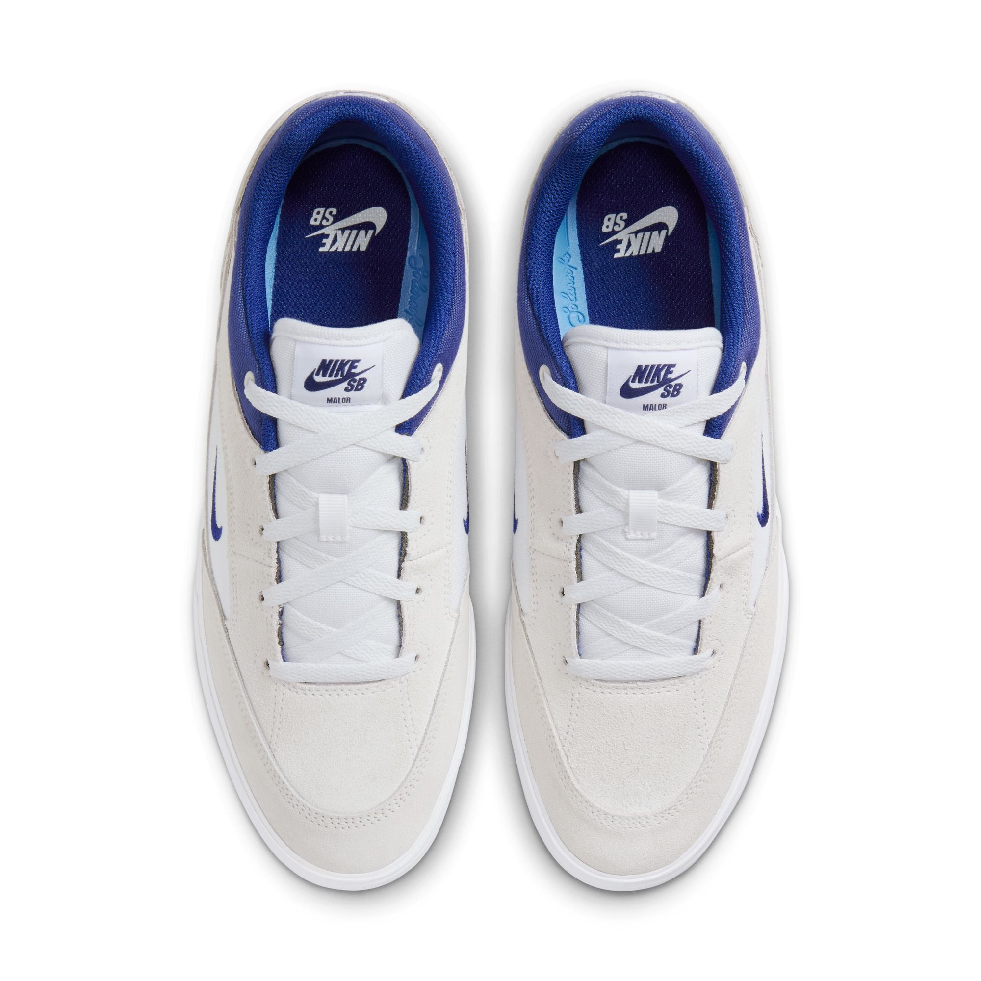 Nike SB Malor Shoes - White/Deep Royal Blue-Platinum Tint