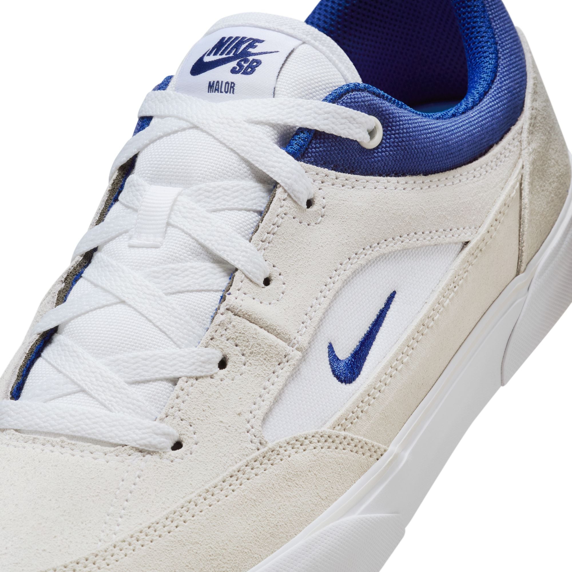 Nike SB Malor Shoes - White/Deep Royal Blue-Platinum Tint