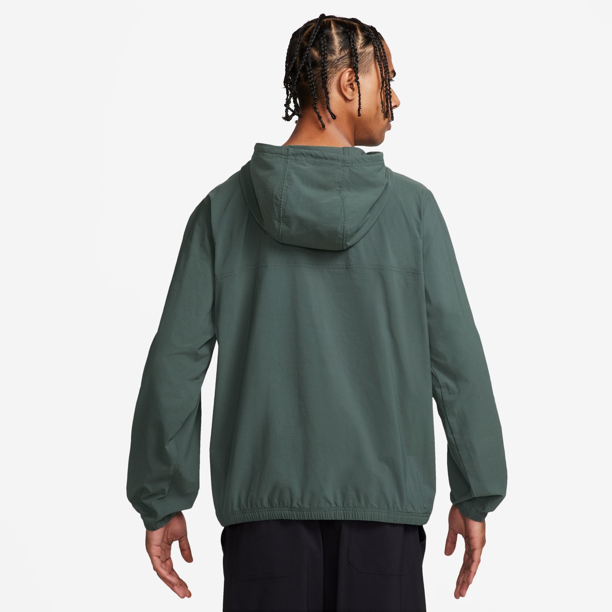 Nike SB Half Zip Pullover Hooded Jacket - Vintage Green/Oil Green