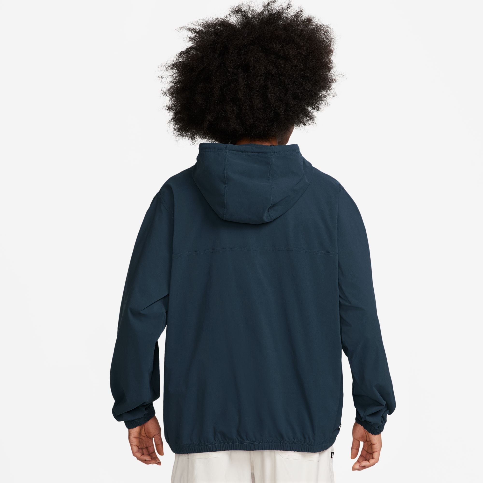 Nike SB Half Zip Pullover Hooded Jacket - Army Navy/Denim Turquoise