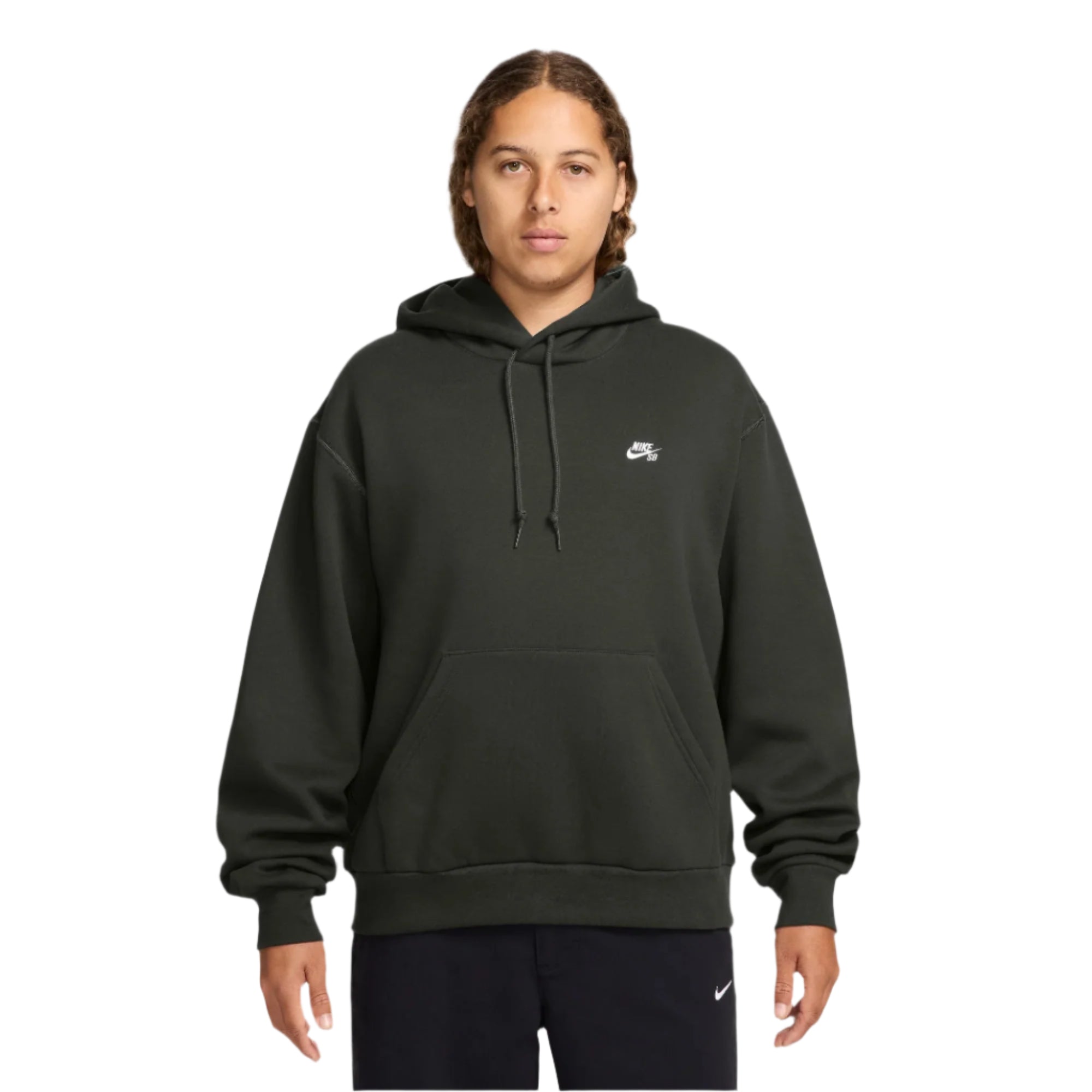 Nike SB Essential Hooded Sweatshirt - Sequoia/White