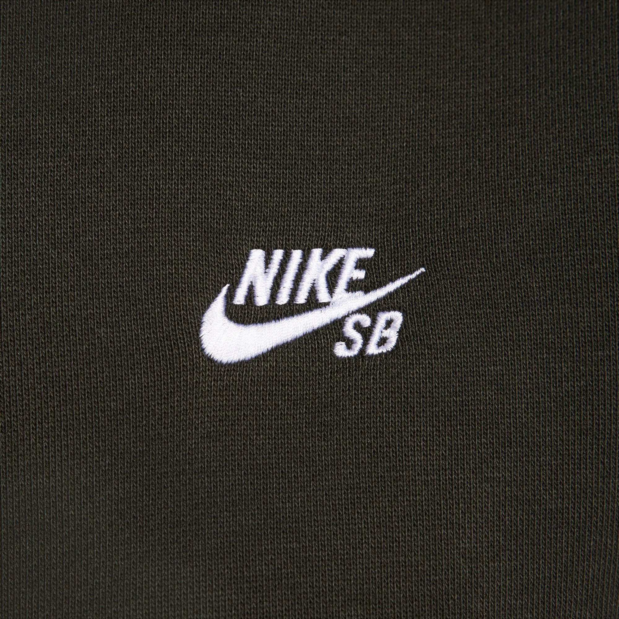 Nike SB Essential Hooded Sweatshirt - Sequoia/White