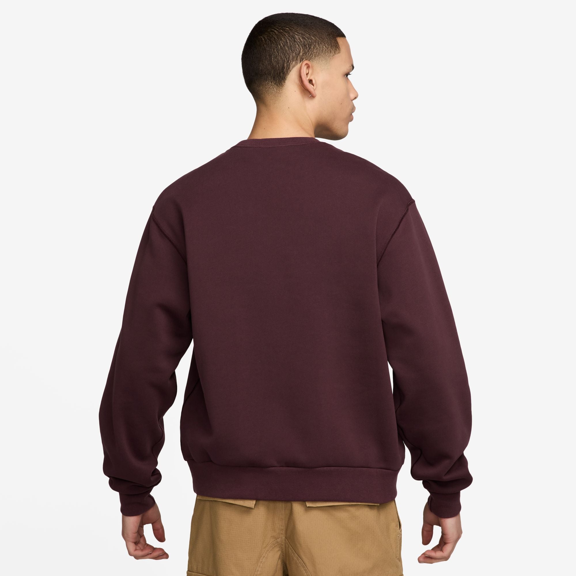 Nike SB Embroidered Crewneck Sweatshirt - Burgundy Crush/White