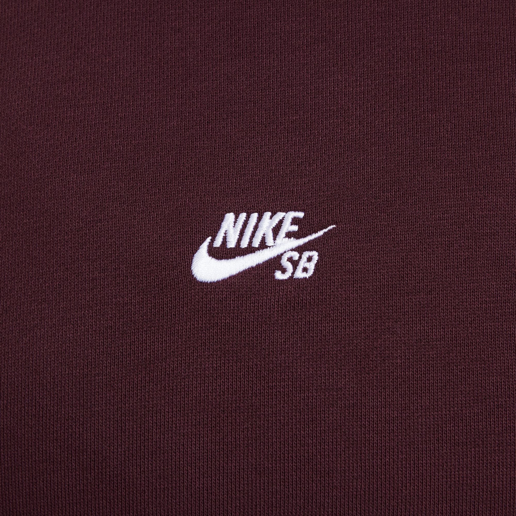 Nike SB Embroidered Crewneck Sweatshirt - Burgundy Crush/White