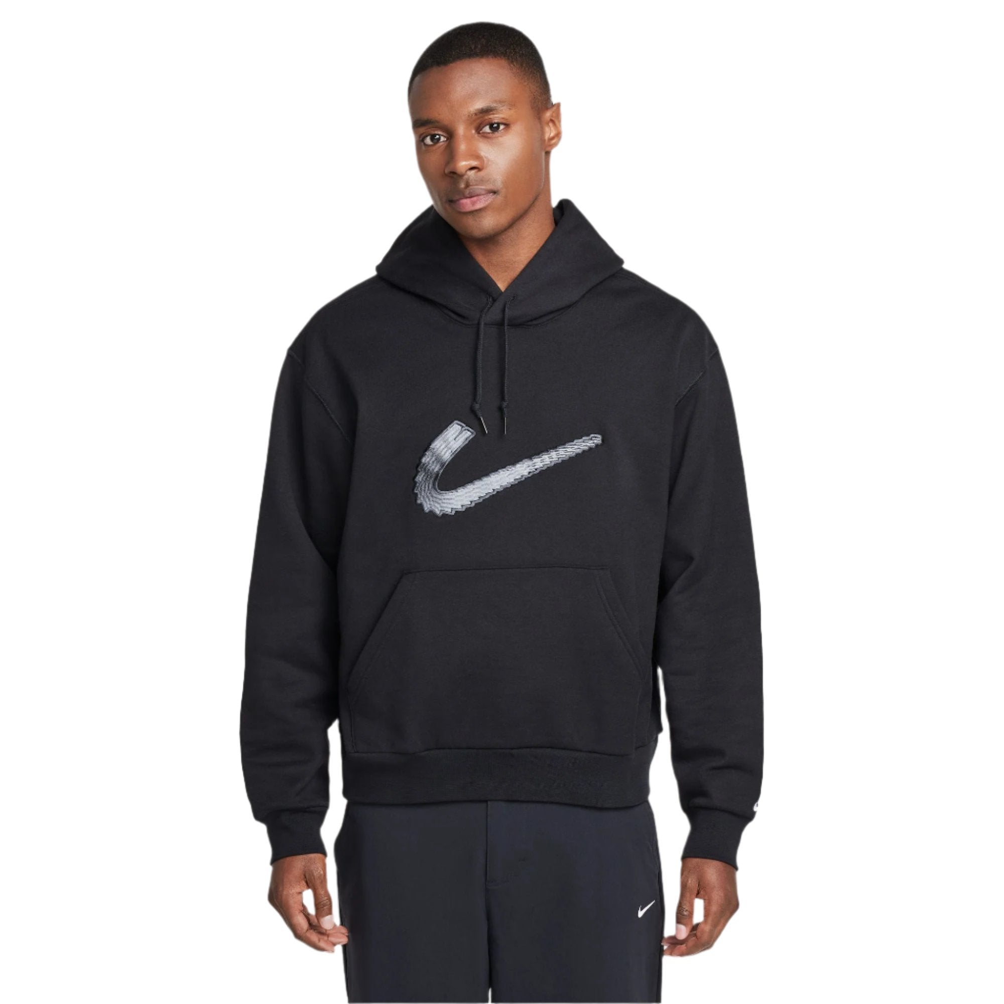 Nike SB Swoosh Hooded Sweatshirt - Black/White