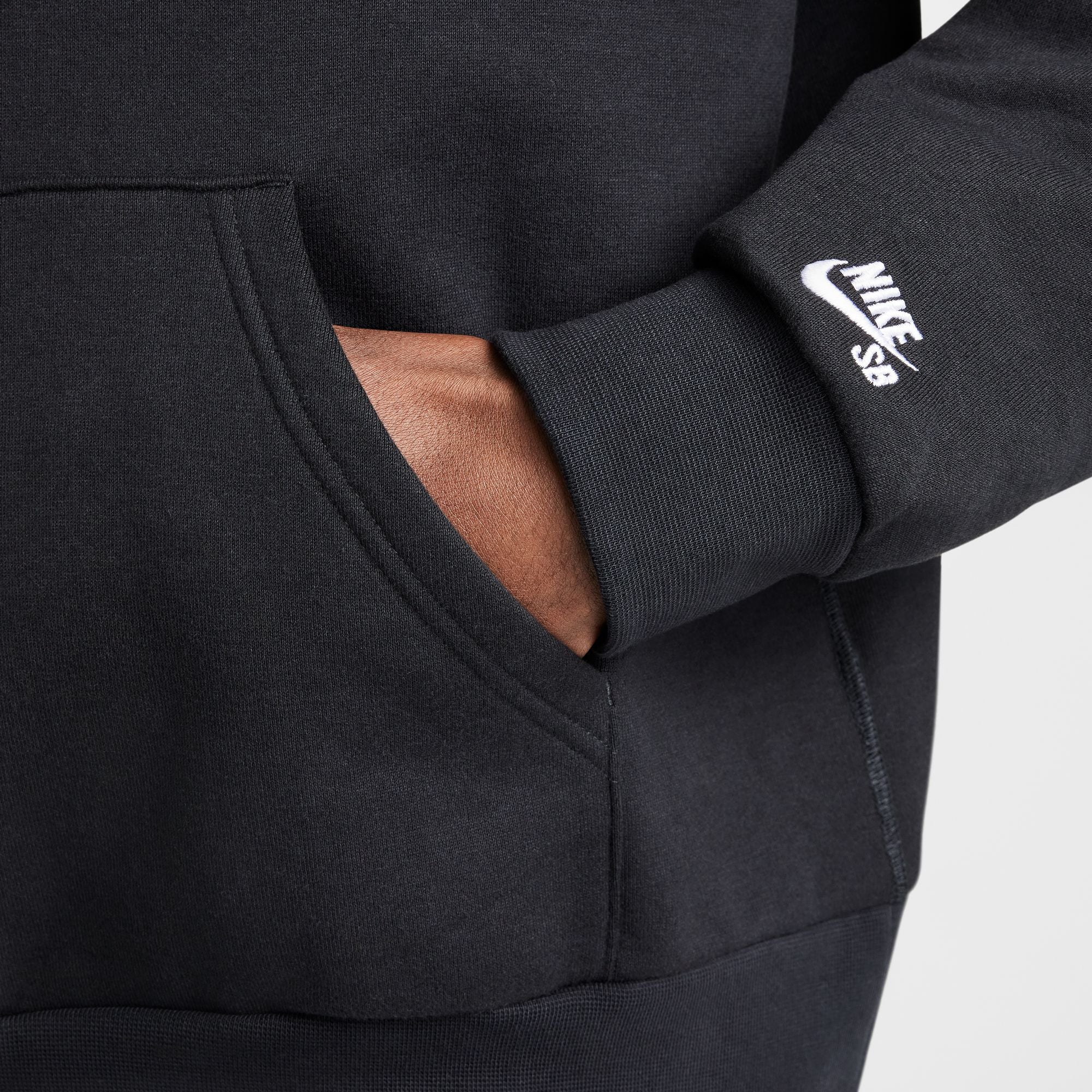 Nike SB Swoosh Hooded Sweatshirt - Black/White