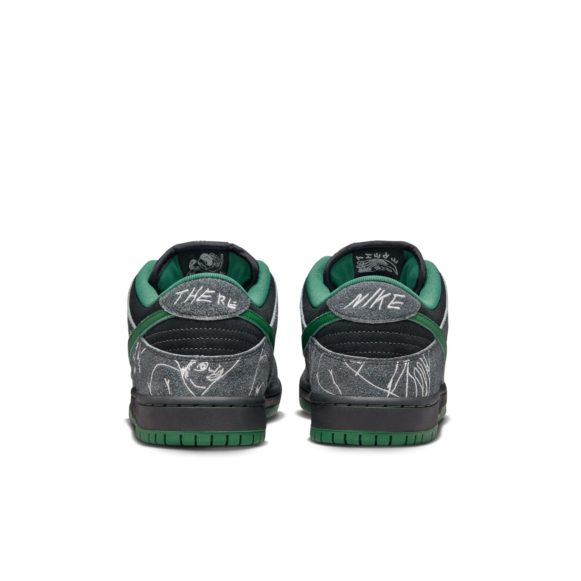 RAFFLE! Nike SB x There Skateboards Dunk Low Pro Premium Shoes - Black/Gorge Green-Summit White