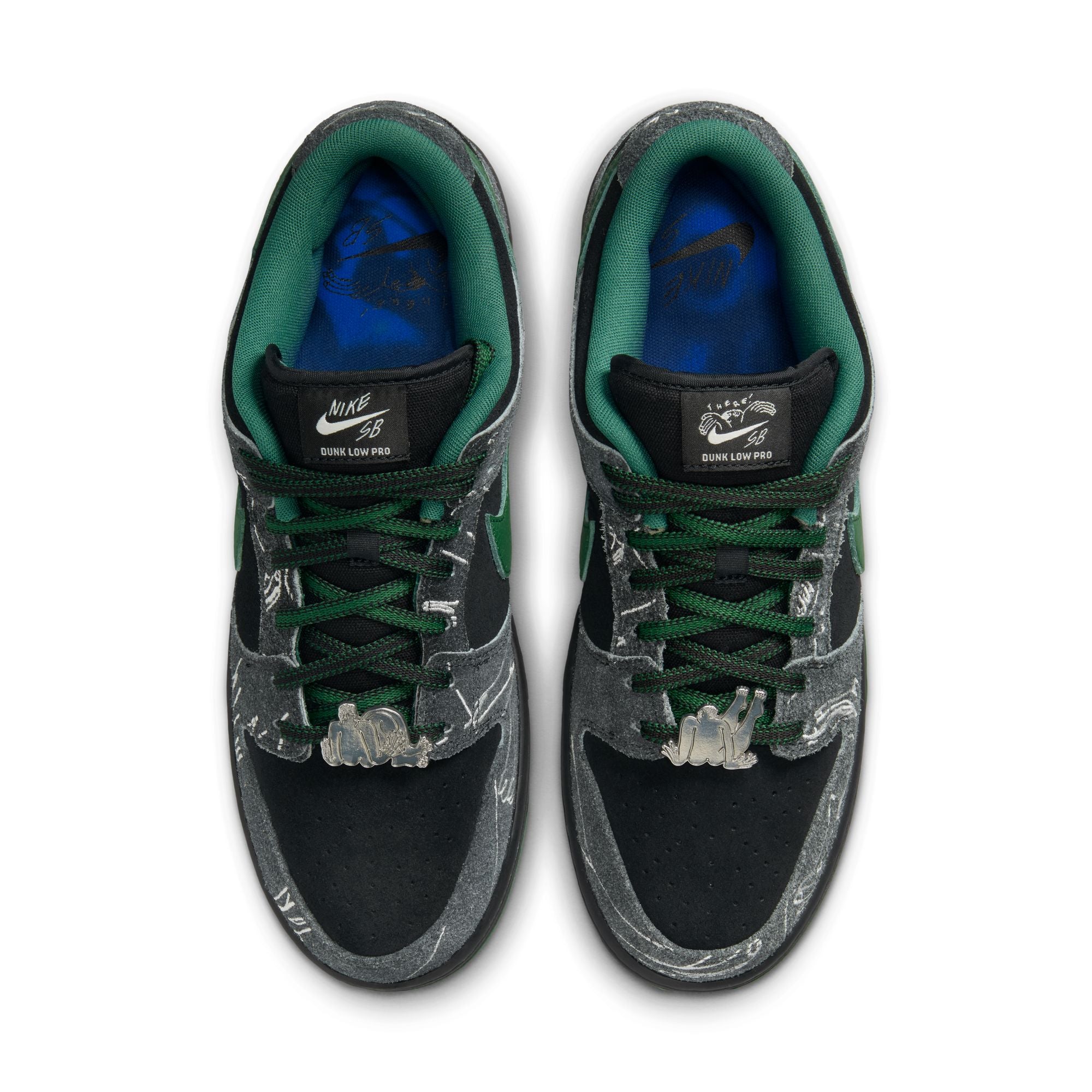 RAFFLE! Nike SB x There Skateboards Dunk Low Pro Premium Shoes - Black/Gorge Green-Summit White