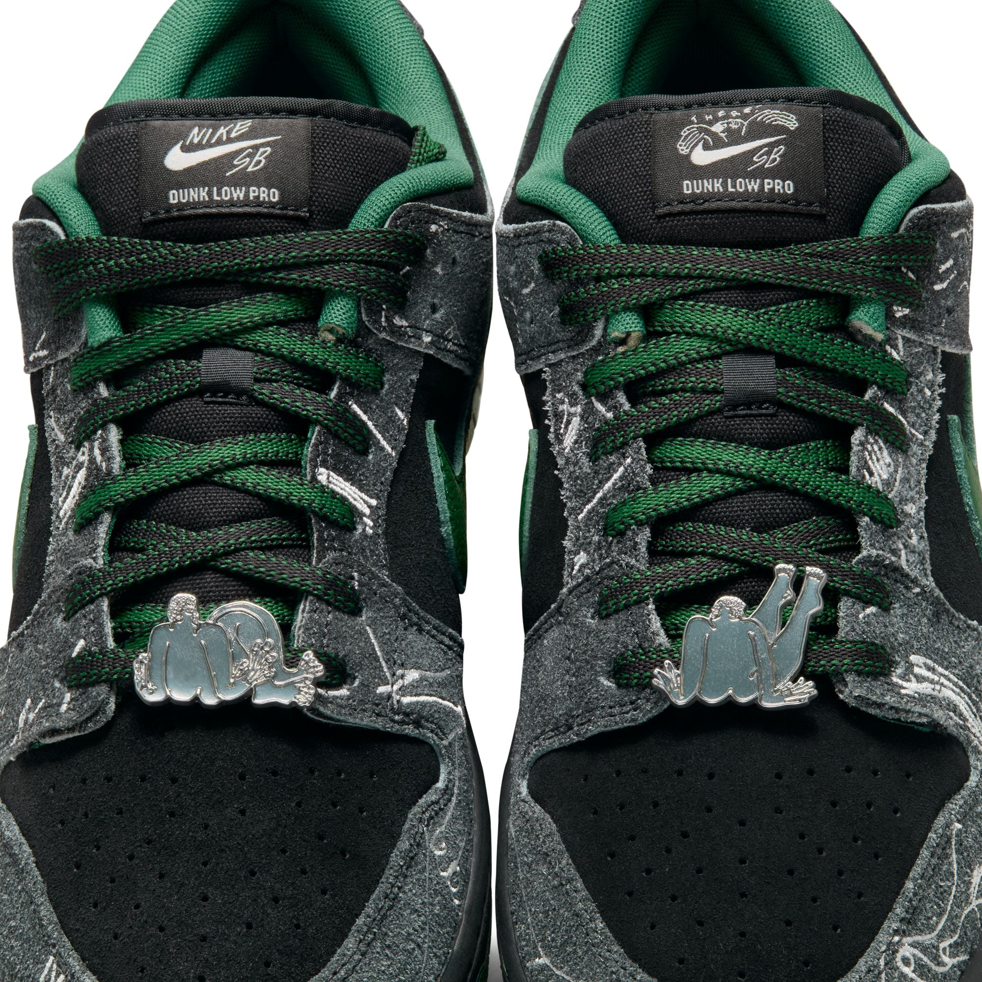 RAFFLE! Nike SB x There Skateboards Dunk Low Pro Premium Shoes - Black/Gorge Green-Summit White