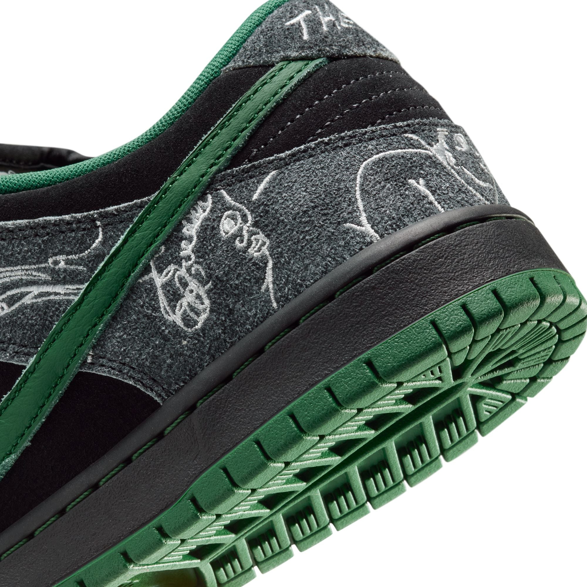 RAFFLE! Nike SB x There Skateboards Dunk Low Pro Premium Shoes - Black/Gorge Green-Summit White