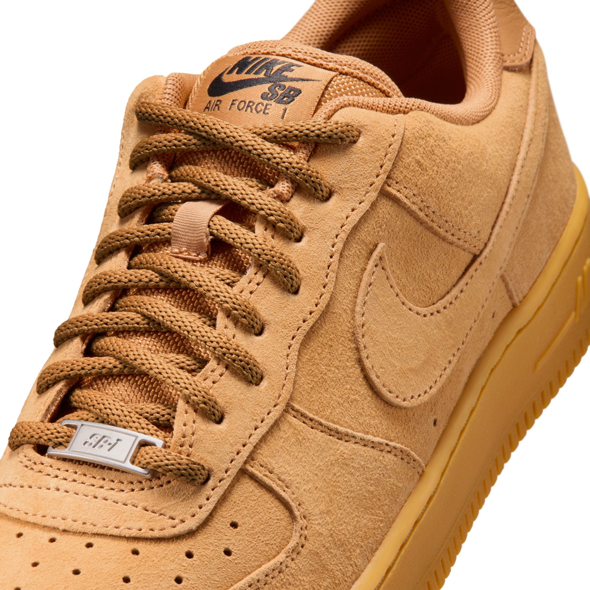 Nike SB Air Force 1 Shoes - Flax/Black-Light Gum/Brown
