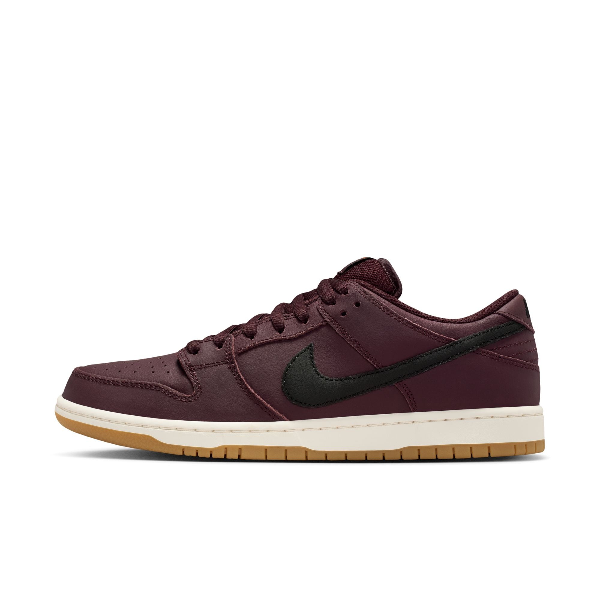 Nike SB Dunk Low Pro ISO Shoes - Burgundy Crush/Black-Mystic