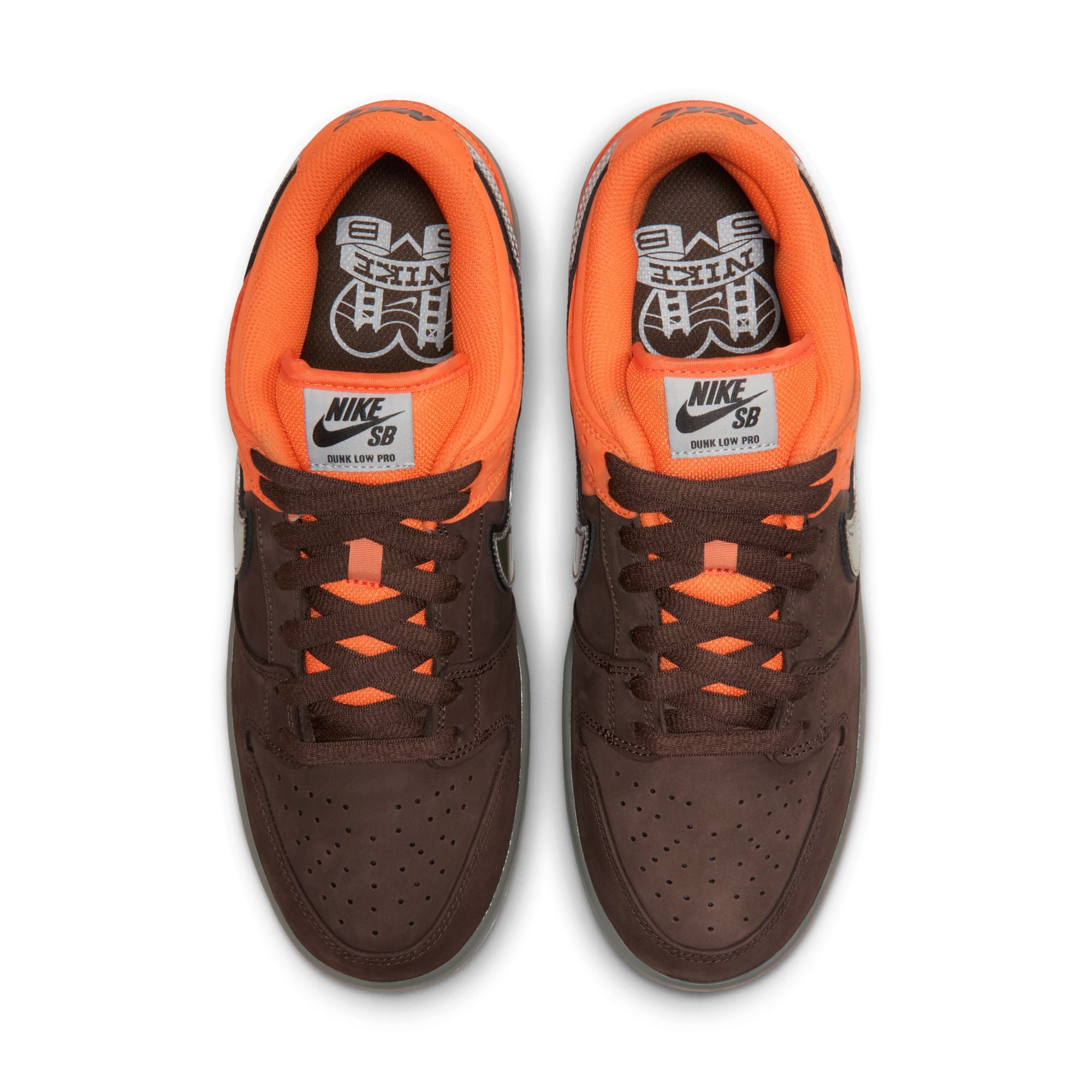 Nike SB Muni Fast Pass Dunk Low Pro Shoes -  Safety Orange/Wolf Grey-Baroque Brown