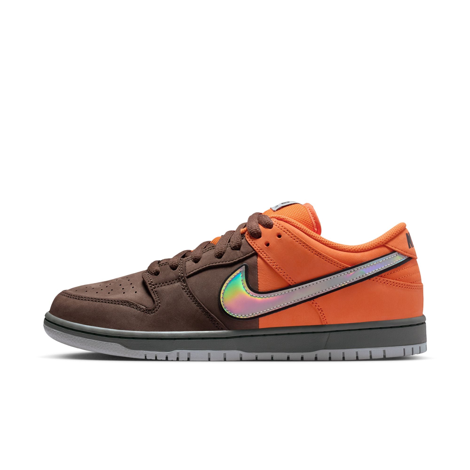 Nike SB Muni Fast Pass Dunk Low Pro Shoes -  Safety Orange/Wolf Grey-Baroque Brown