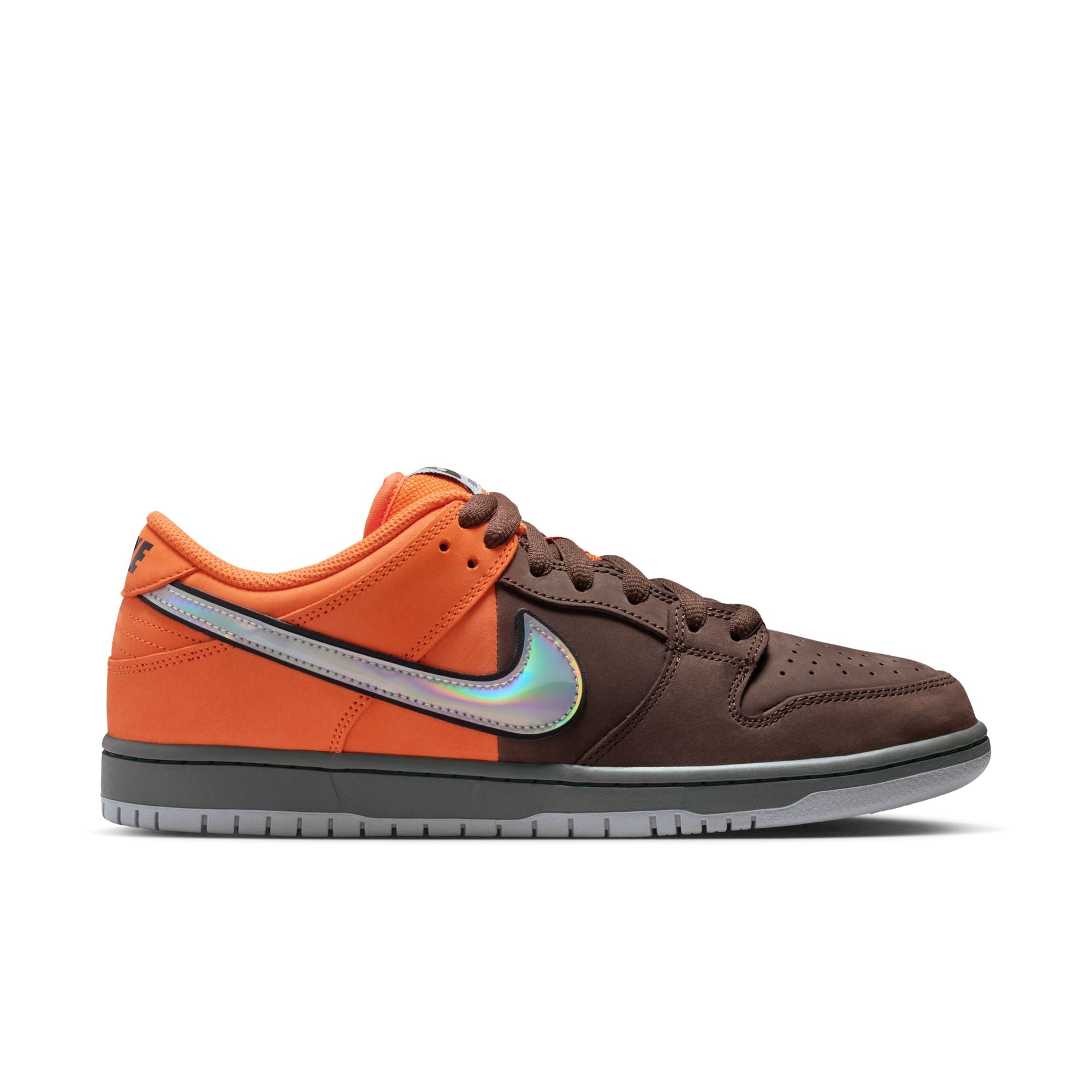 Nike SB Muni Fast Pass Dunk Low Pro Shoes -  Safety Orange/Wolf Grey-Baroque Brown