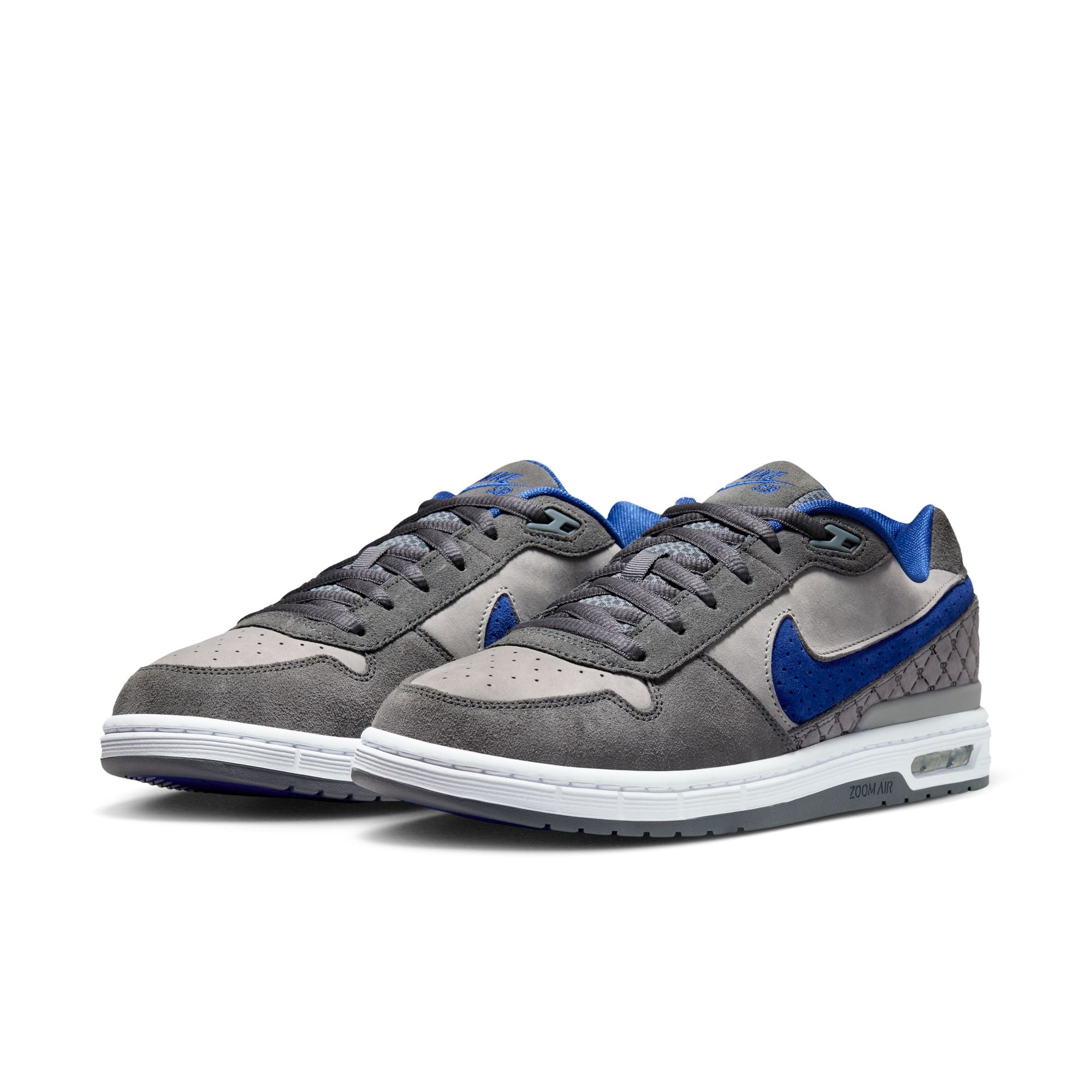 Nike SB P-Rod 1 Paul Rodriguez Shoes - Flint Grey/Deep Royal Blue-Flint Grey