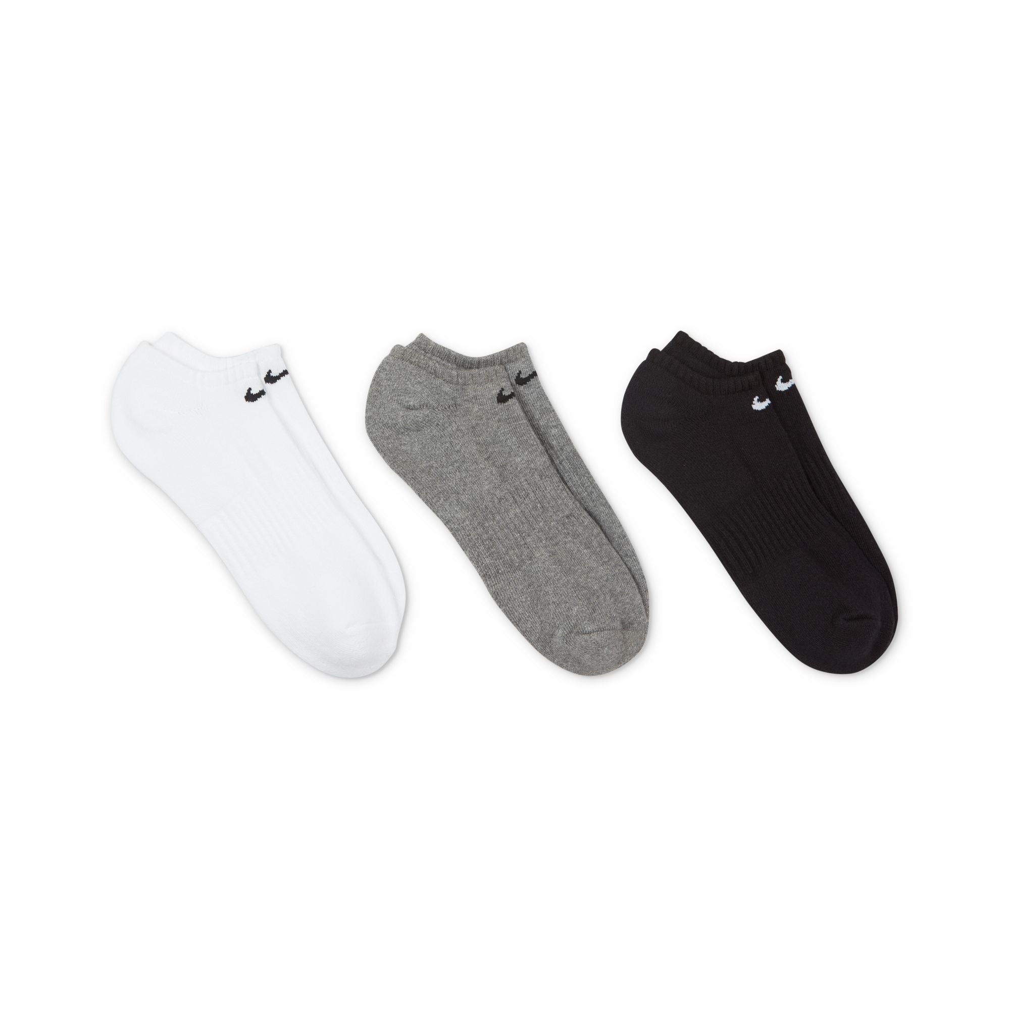 Nike Everyday Cushioned No Show 3 Pack Socks - Assorted Colours