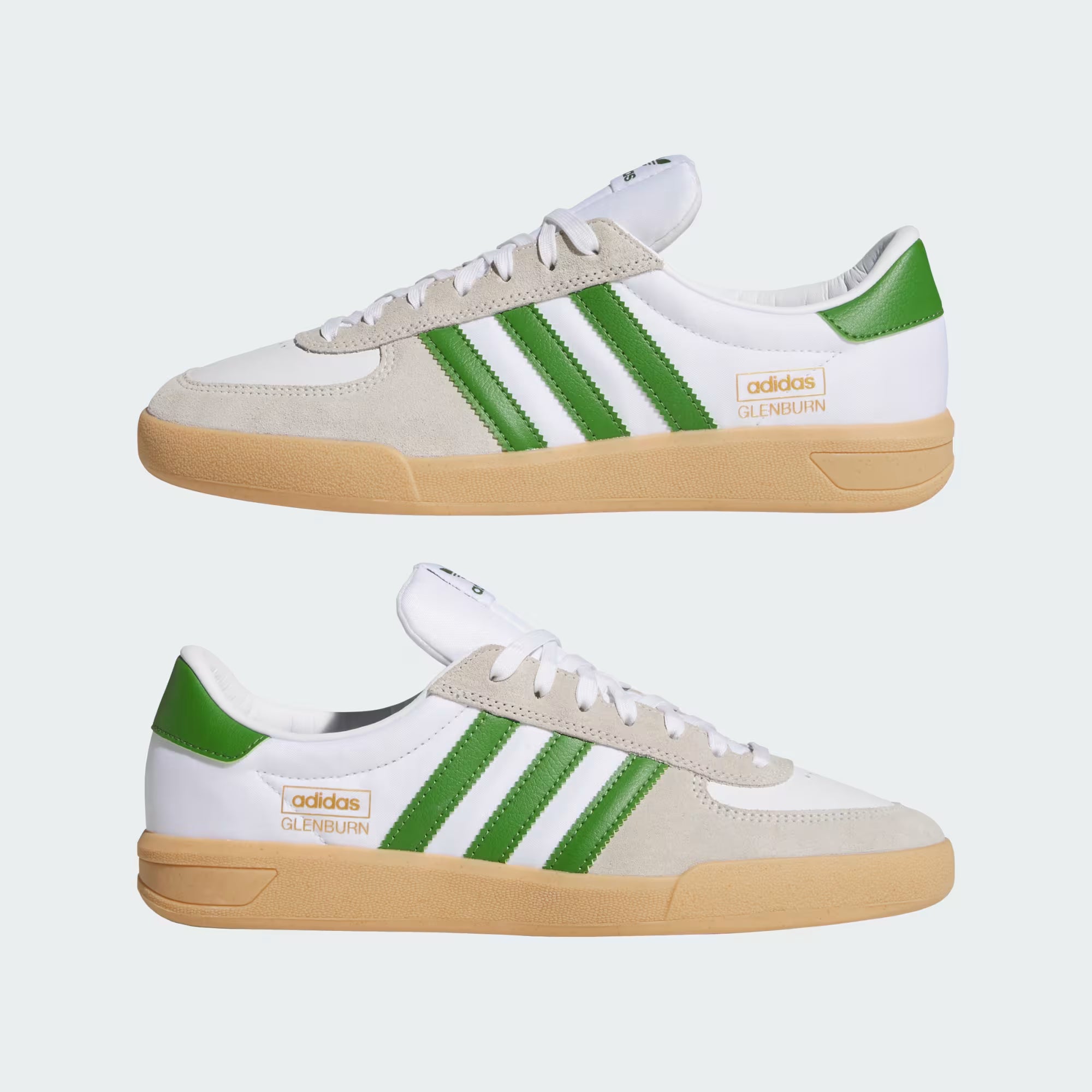 Adidas Skateboarding Glenburn Shoes - Cloud White/Crew Green/Gum
