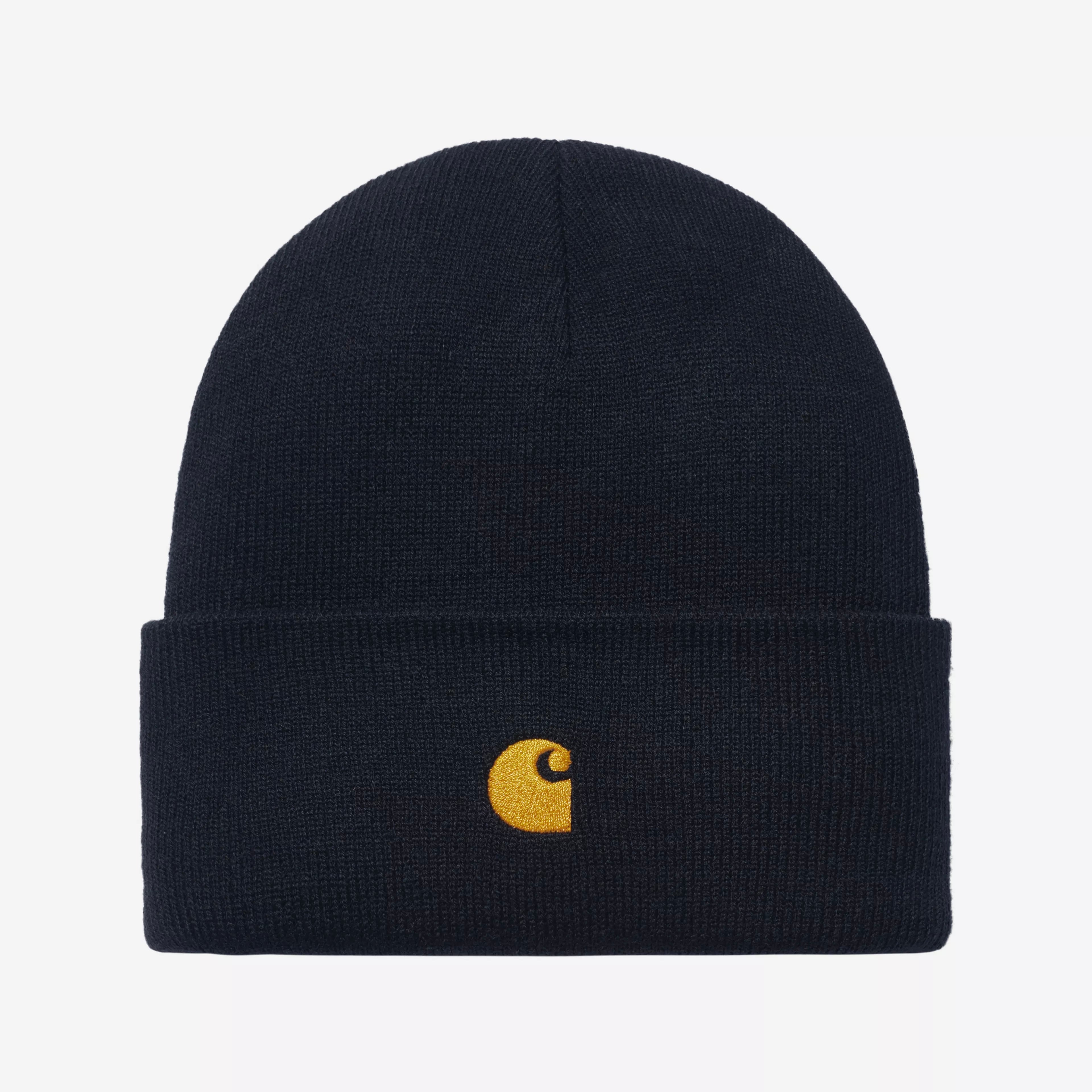 Carhartt WIP Chase Beanie - Dark Navy/Gold
