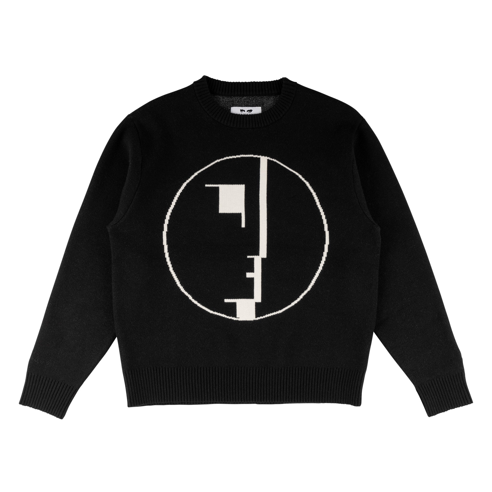 Welcome x Bauhaus Emblem Knitted Sweater - Black