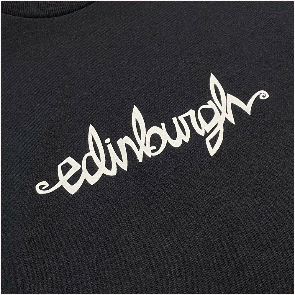 Chocolate Flip The Script Edinburgh T-shirt - Black