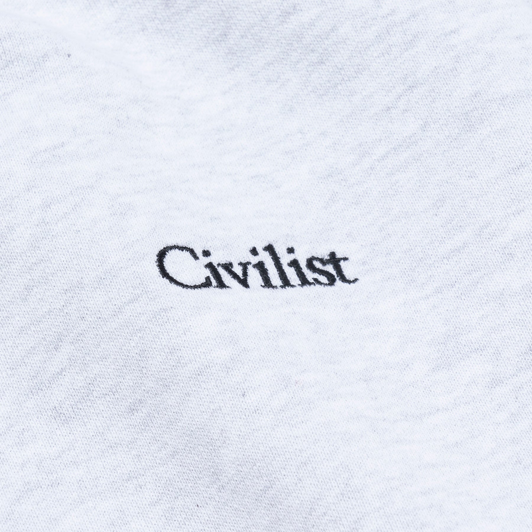 Civilist Mini Logo Hooded Sweatshirt - Light Heather Grey