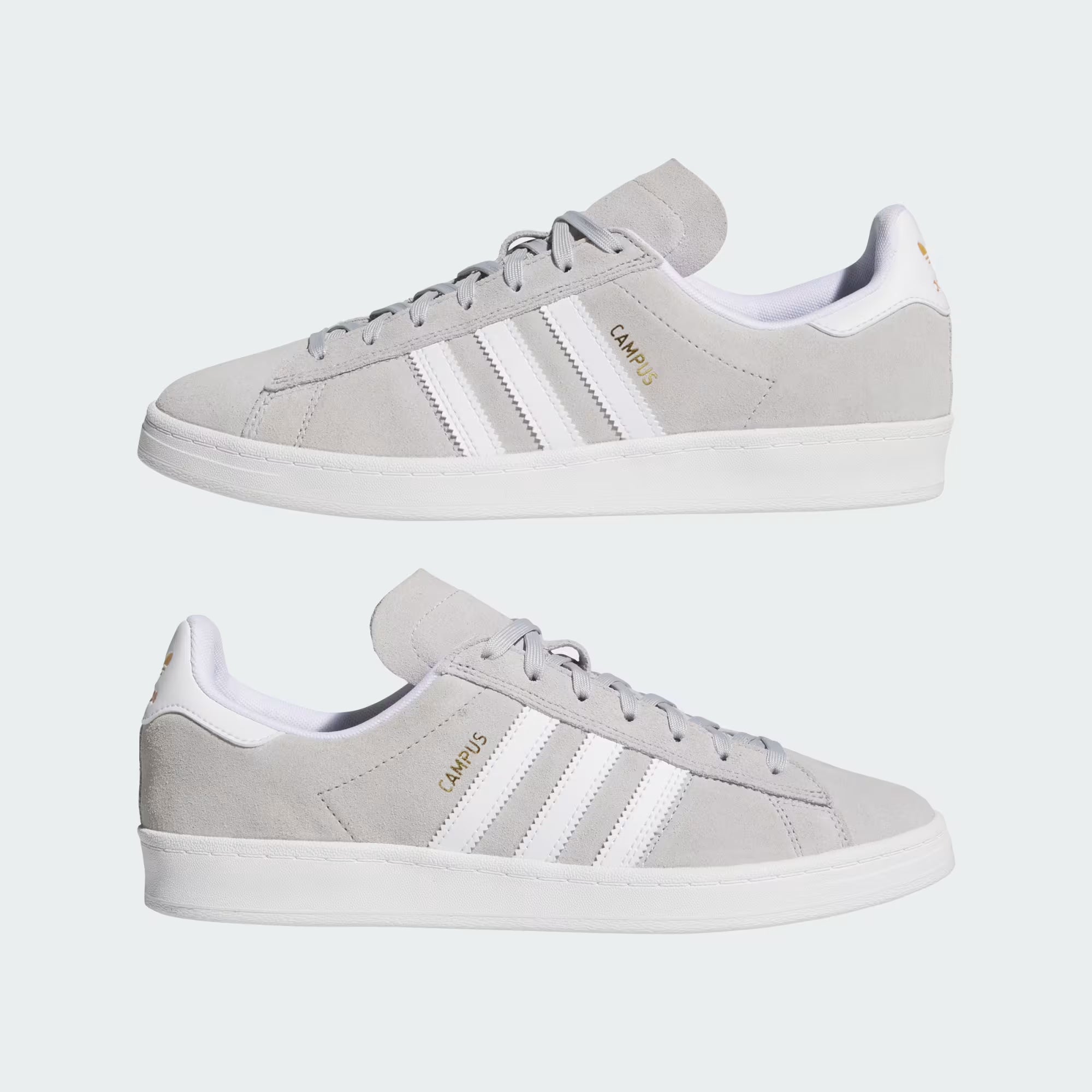 Adidas Campus ADV Shoes - Grey Two/Cloud White/Metallic Gold