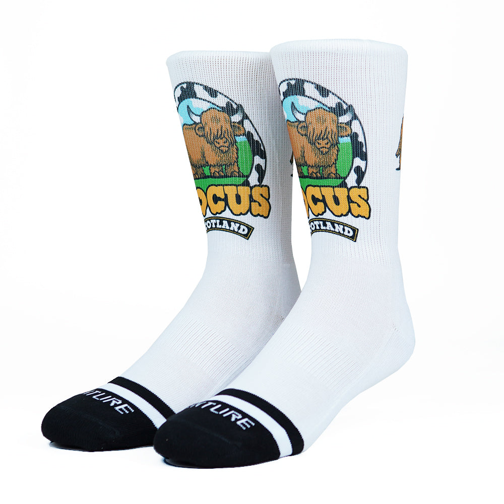 Focus Melted Coo Socks - White