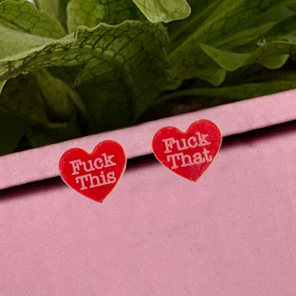 Woke Up Late - Fuck This, Fuck That Earring Studs