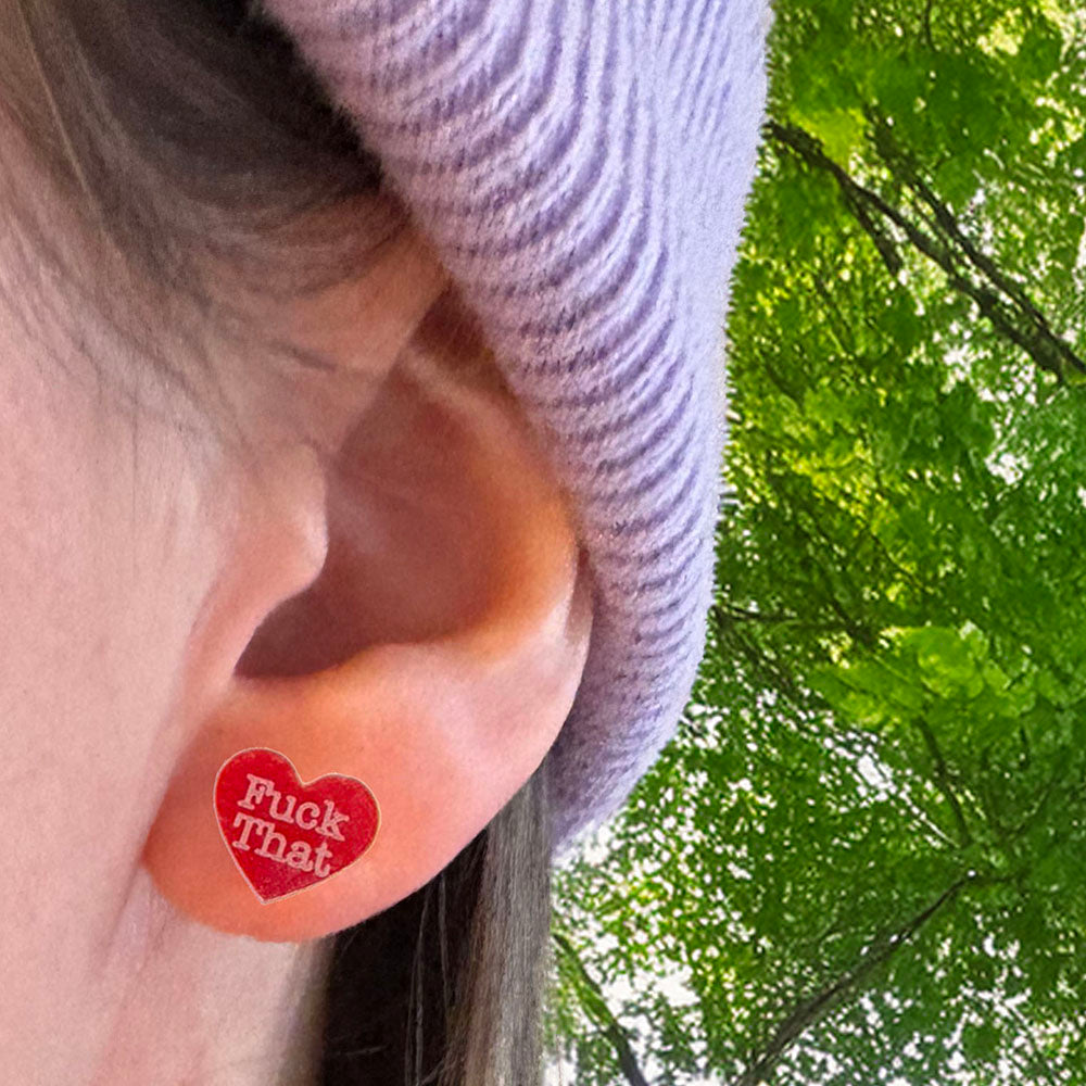 Woke Up Late - Fuck This, Fuck That Earring Studs
