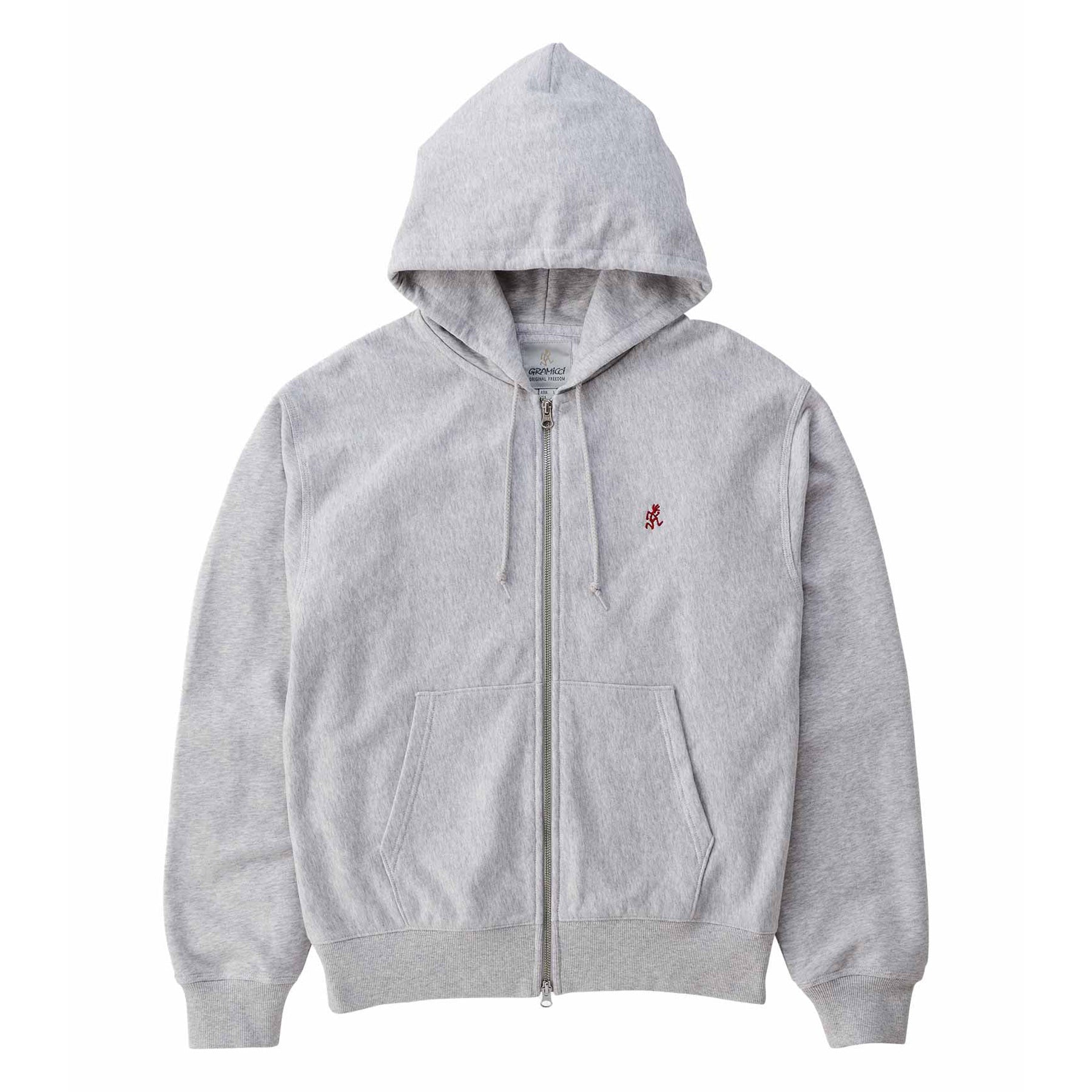 Gramicci One Point Zipped Hooded Sweatshirt - Ash Heather