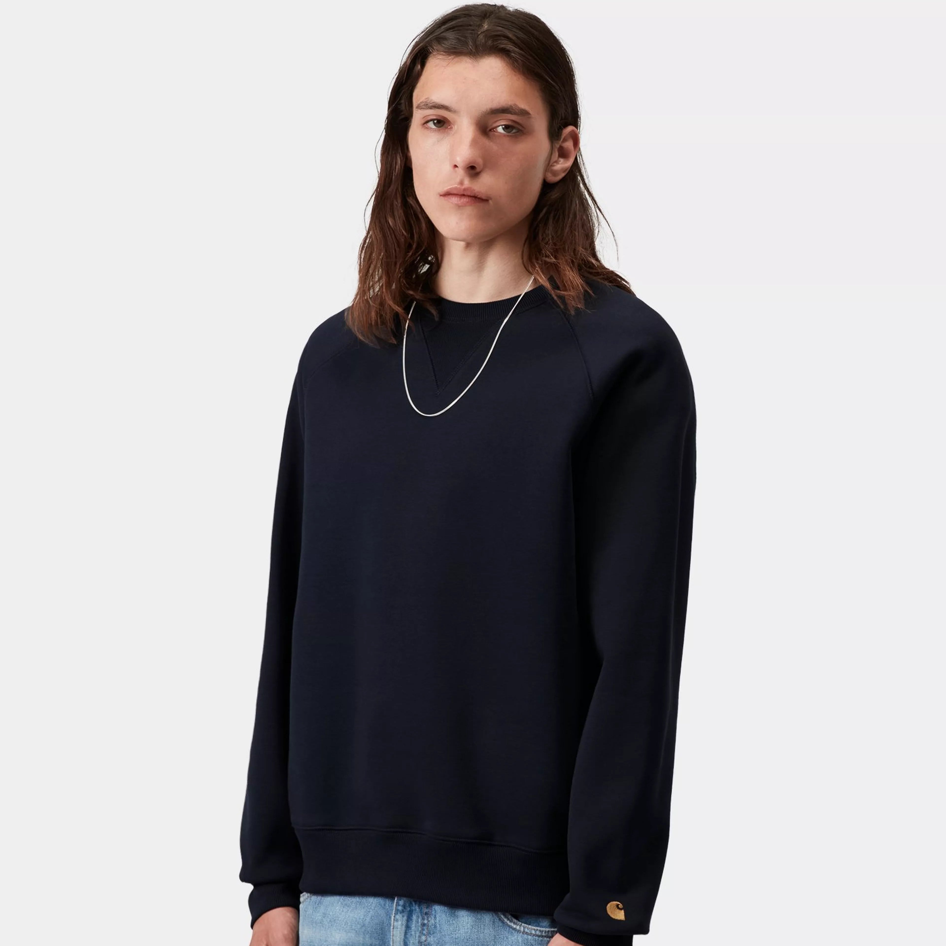 Carhartt WIP Chase Sweatshirt - Dark Navy/Gold