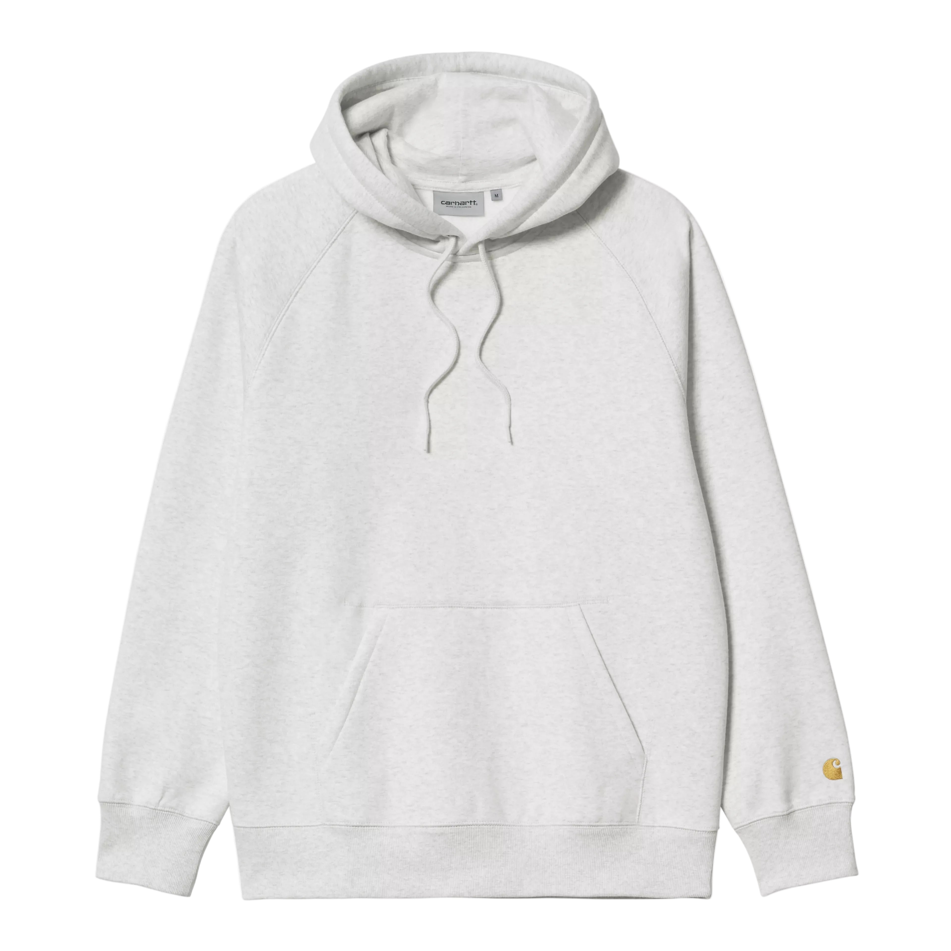 Carhartt WIP Hooded Chase Sweatshirt - Ash Heather/Gold