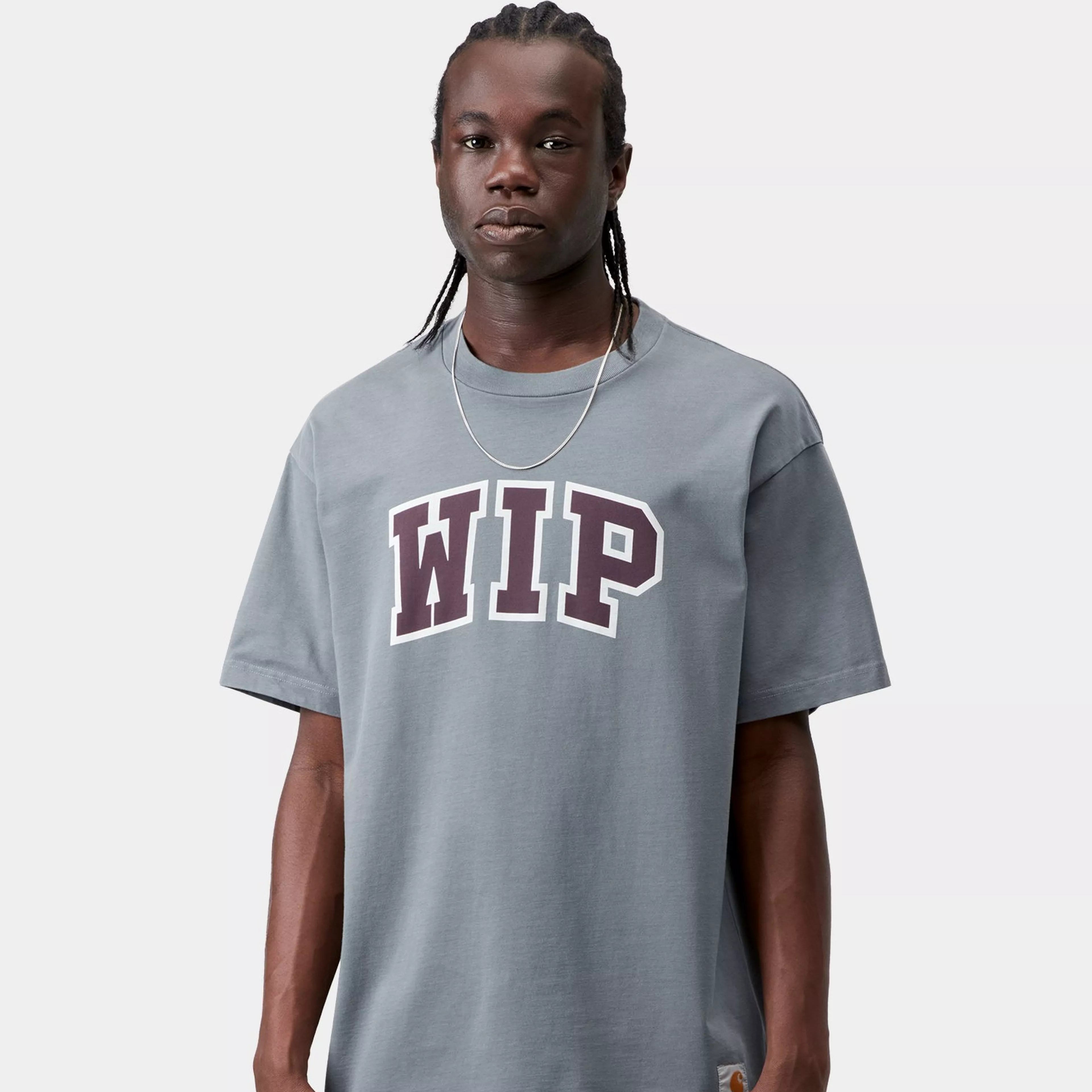 Carhartt WIP III S/S T-shirt - Cozy Blue Heavy Stone Wash