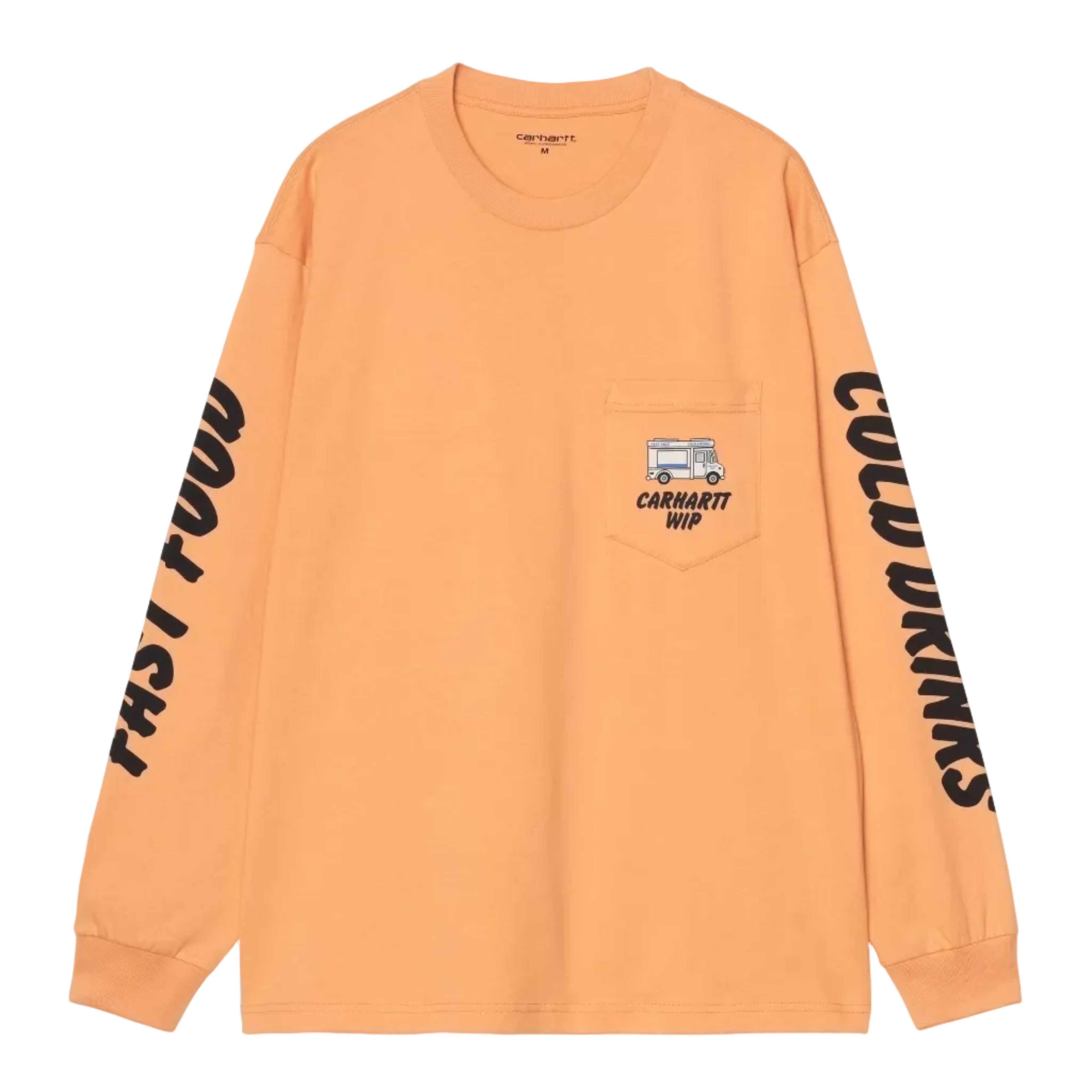 Carhartt WIP L/S Cool Drinks T-shirt - Gentle Orange