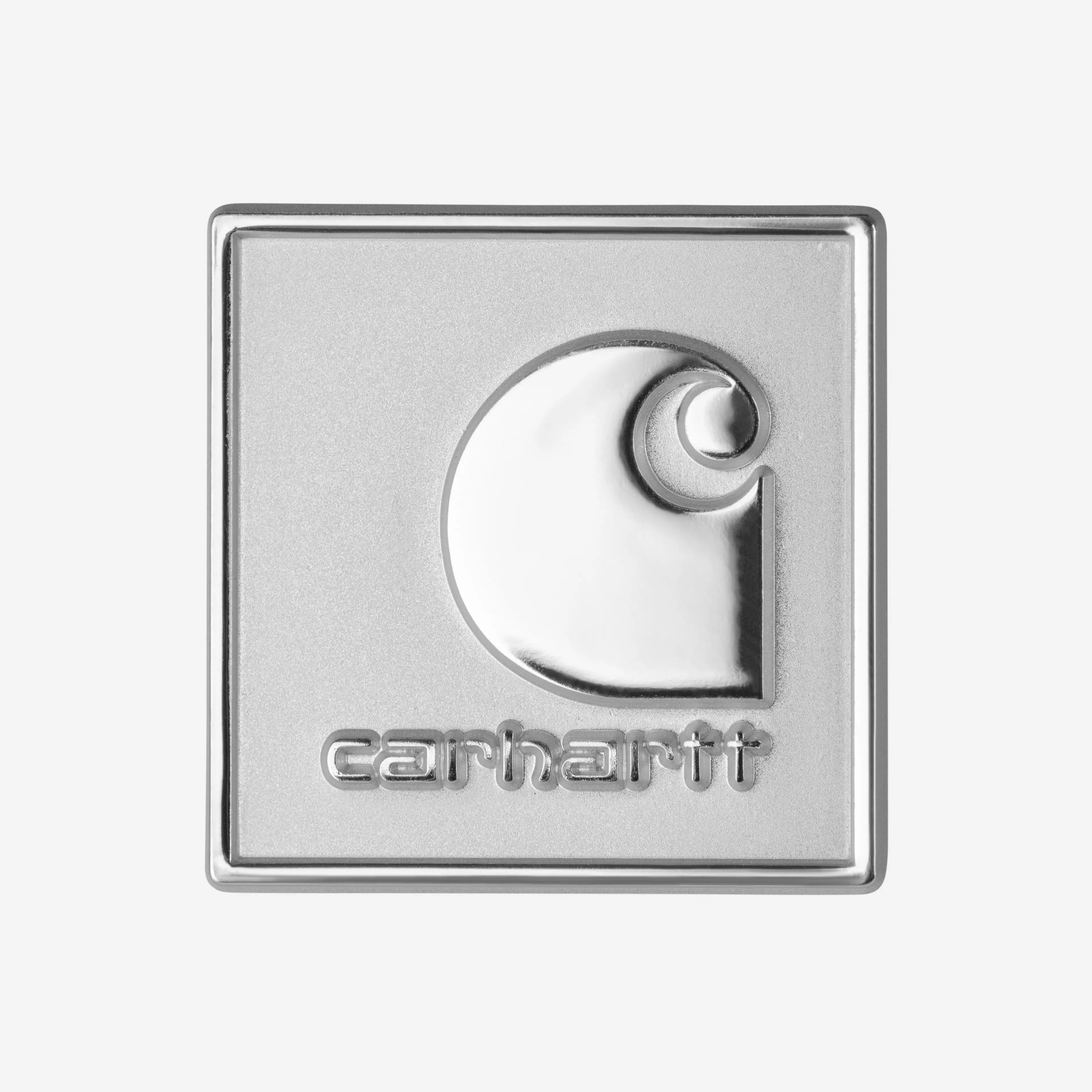 Carhartt WIP Square Label Pin - Silver
