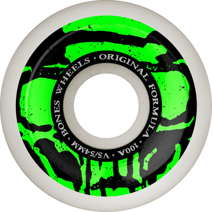Bones Mummy Skulls OG Formula V5 Sidecut 100A Wheels - 54mm