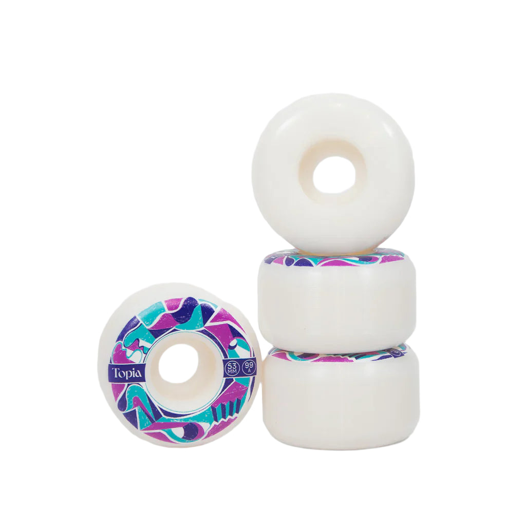 Topia Wheel Co Team SHR Skateboard Wheels 99A - 53mm