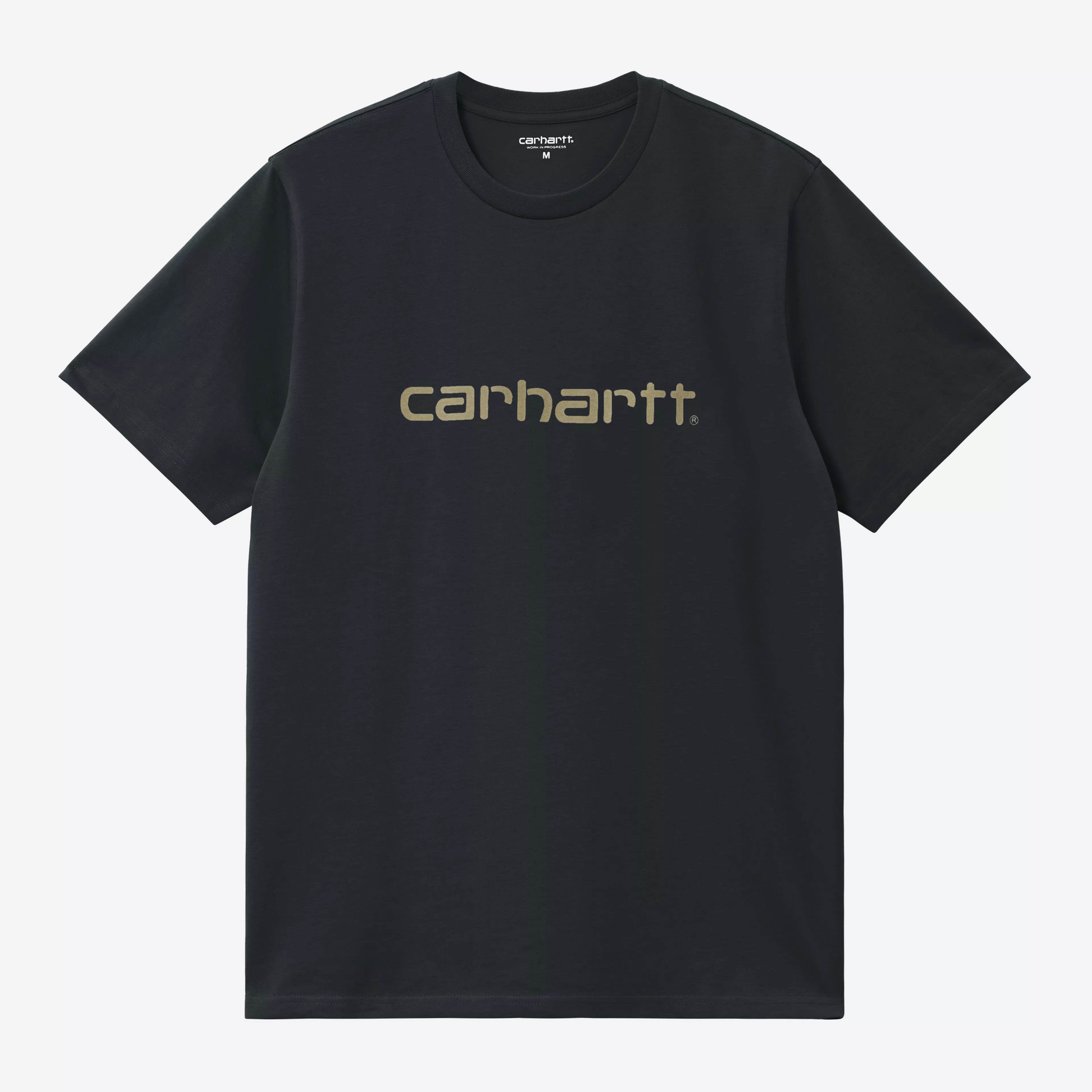 Carhartt WIP Script Short Sleeve T-shirt - Deep Night/Gentle Green
