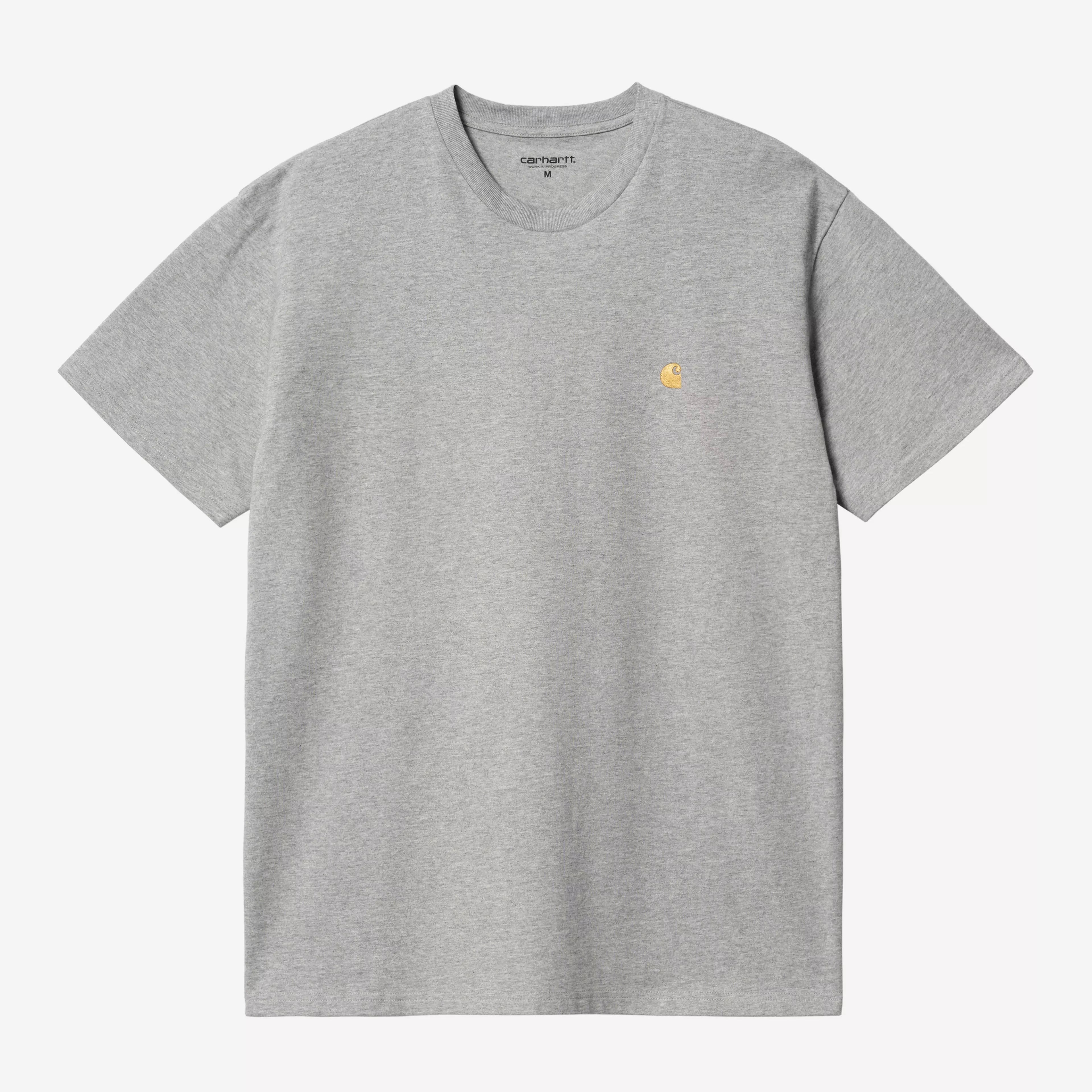Carhartt WIP S/S Chase T-shirt - Grey Heather/Gold