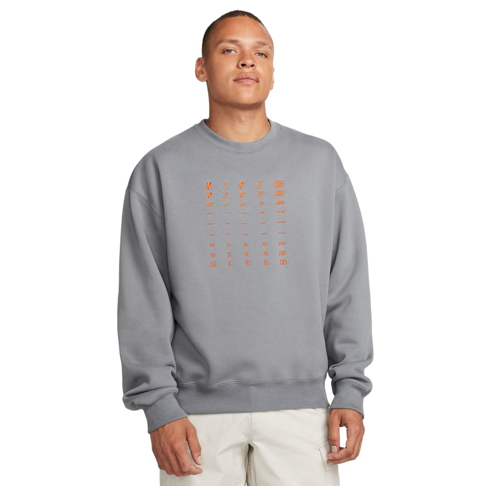 Nike SB Fade Embroidered Crewneck Sweatshirt - Smoke Grey