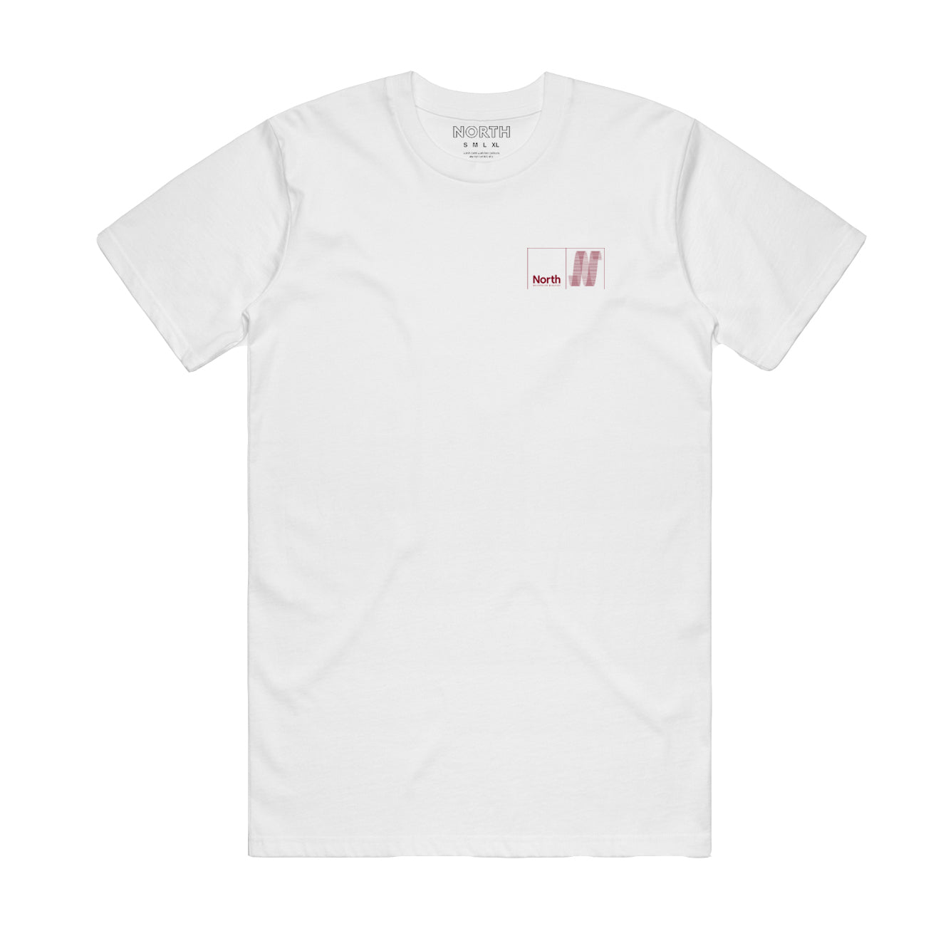 North N Logo T-shirt - White/Crimson