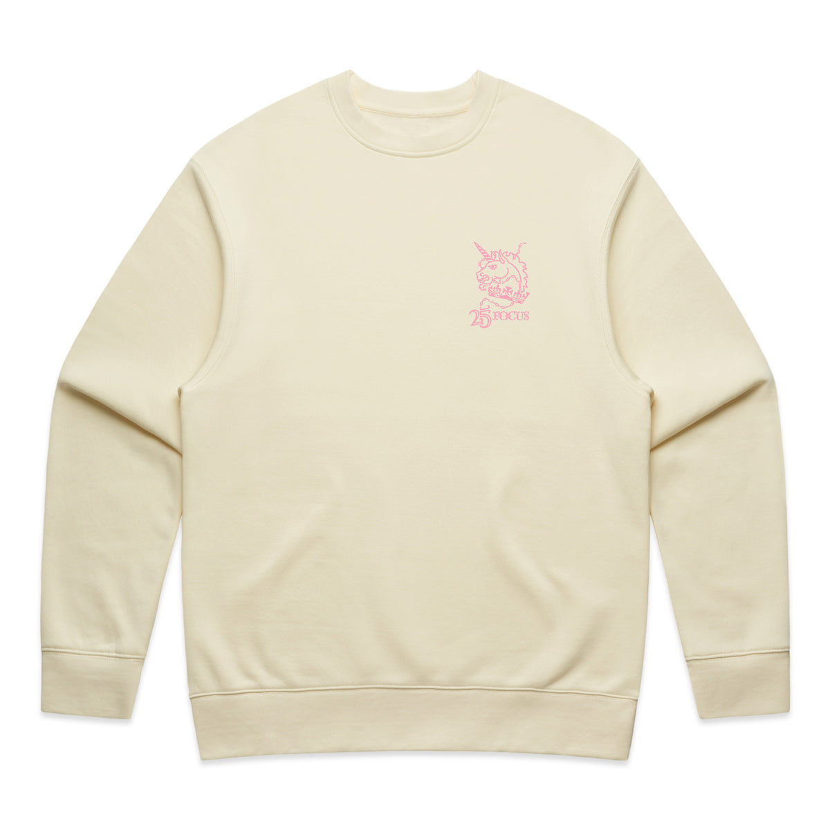 Focus 25th Anniversary Unicorn Head Sweatshirt - Butter