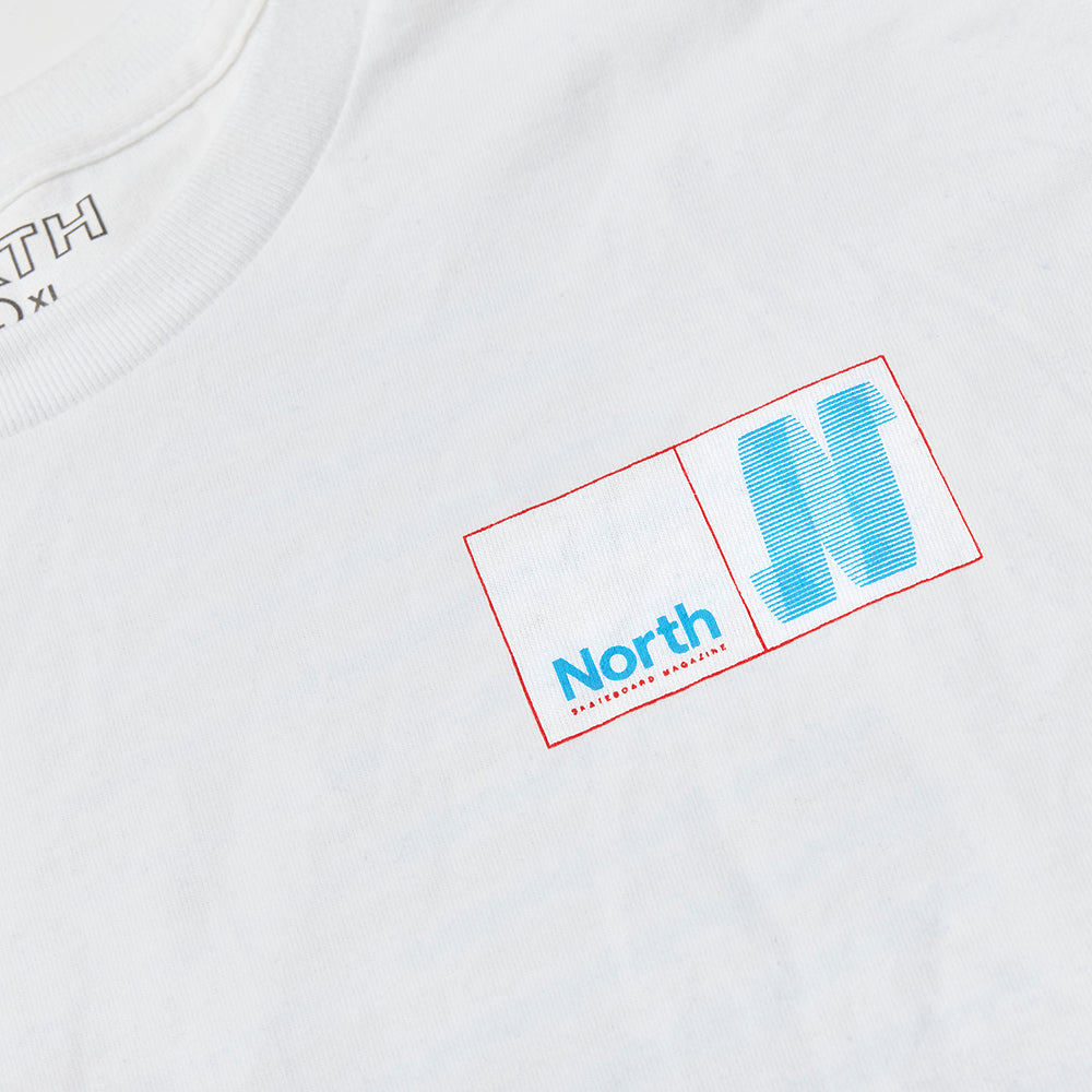 North N Logo T-shirt - White/Blue/Red