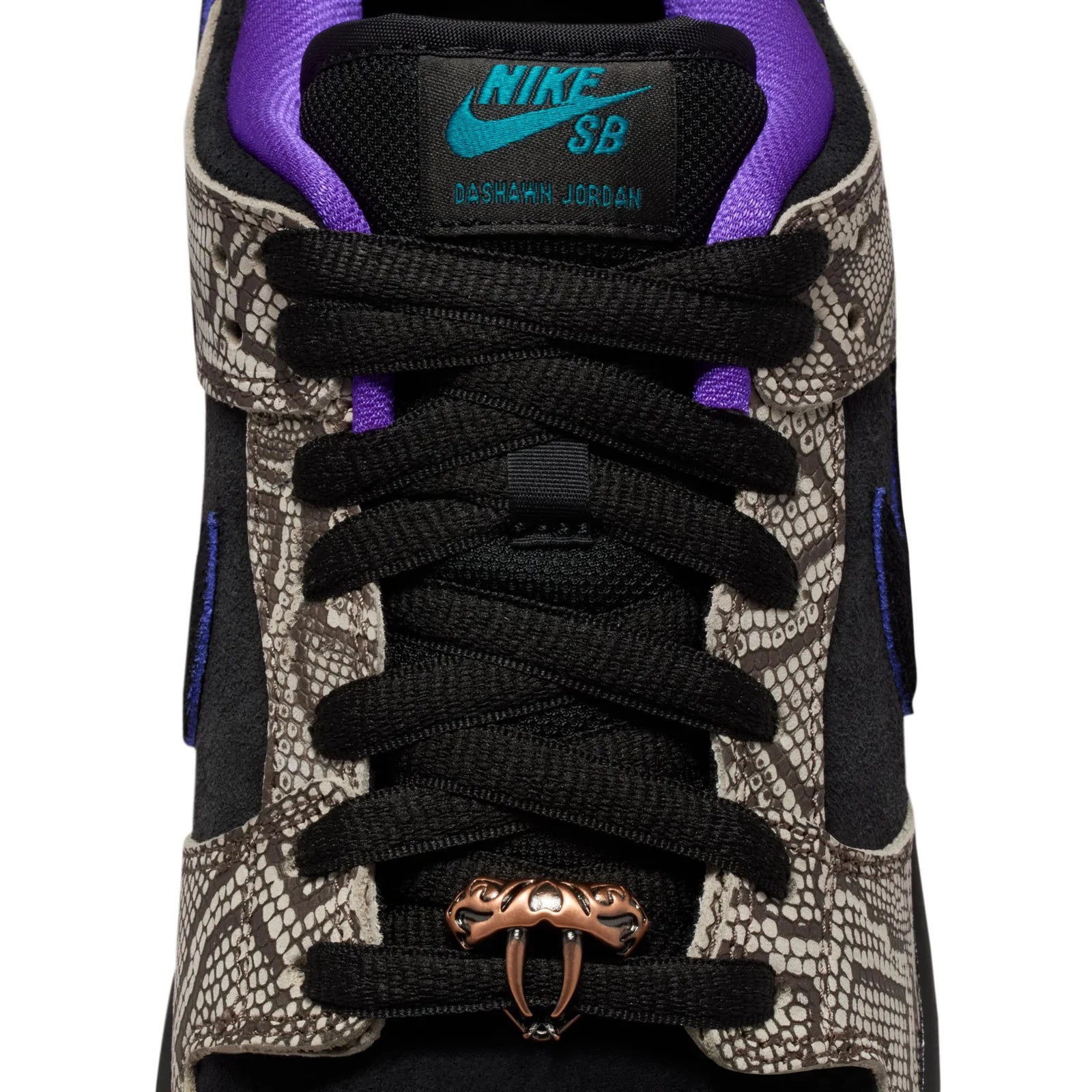 Nike SB Dunk Low Pro x Dashawn Jordan Shoes - String/Black-Bright Spruce-Fierce Purple