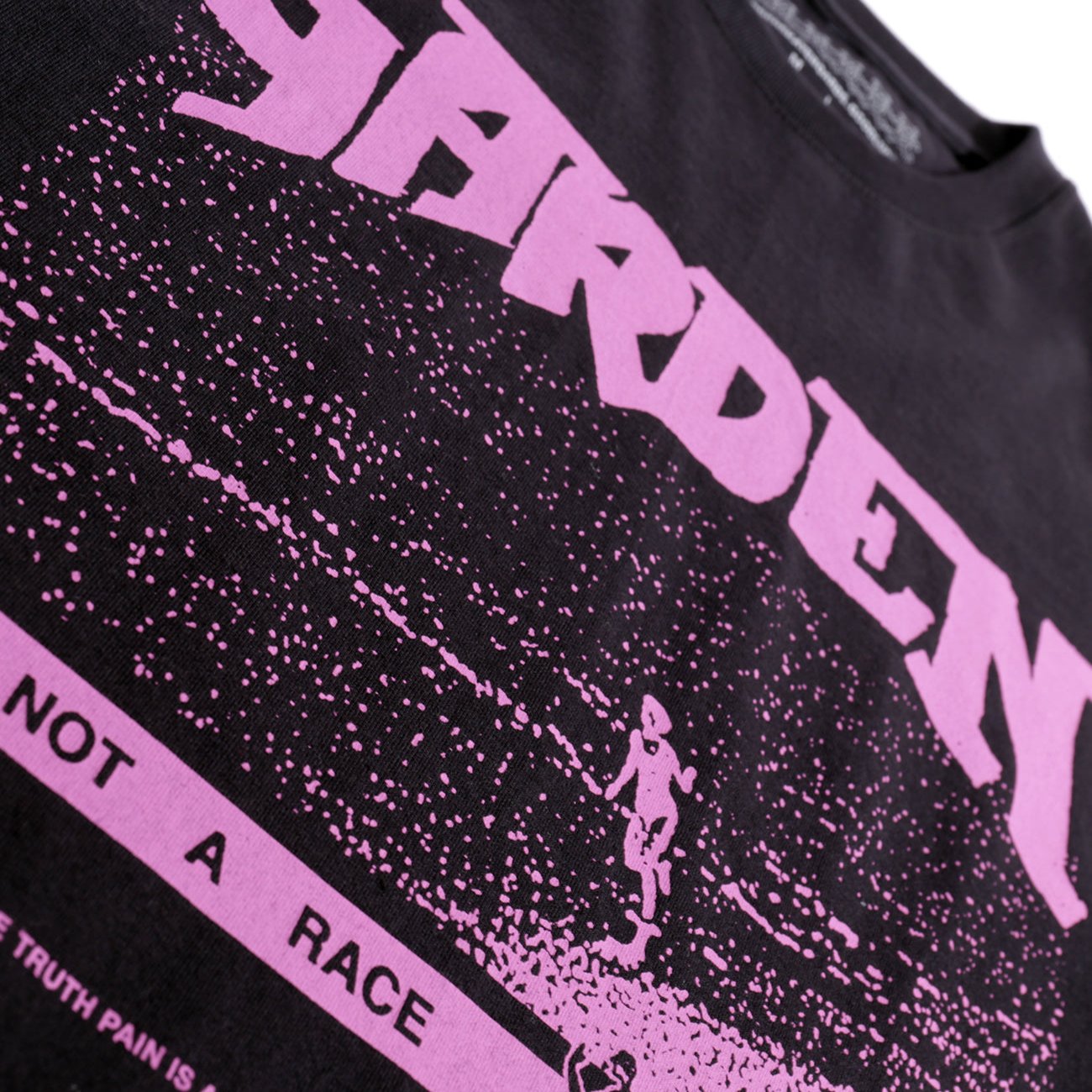 Garden Not A Race T-shirt - Pink on Black