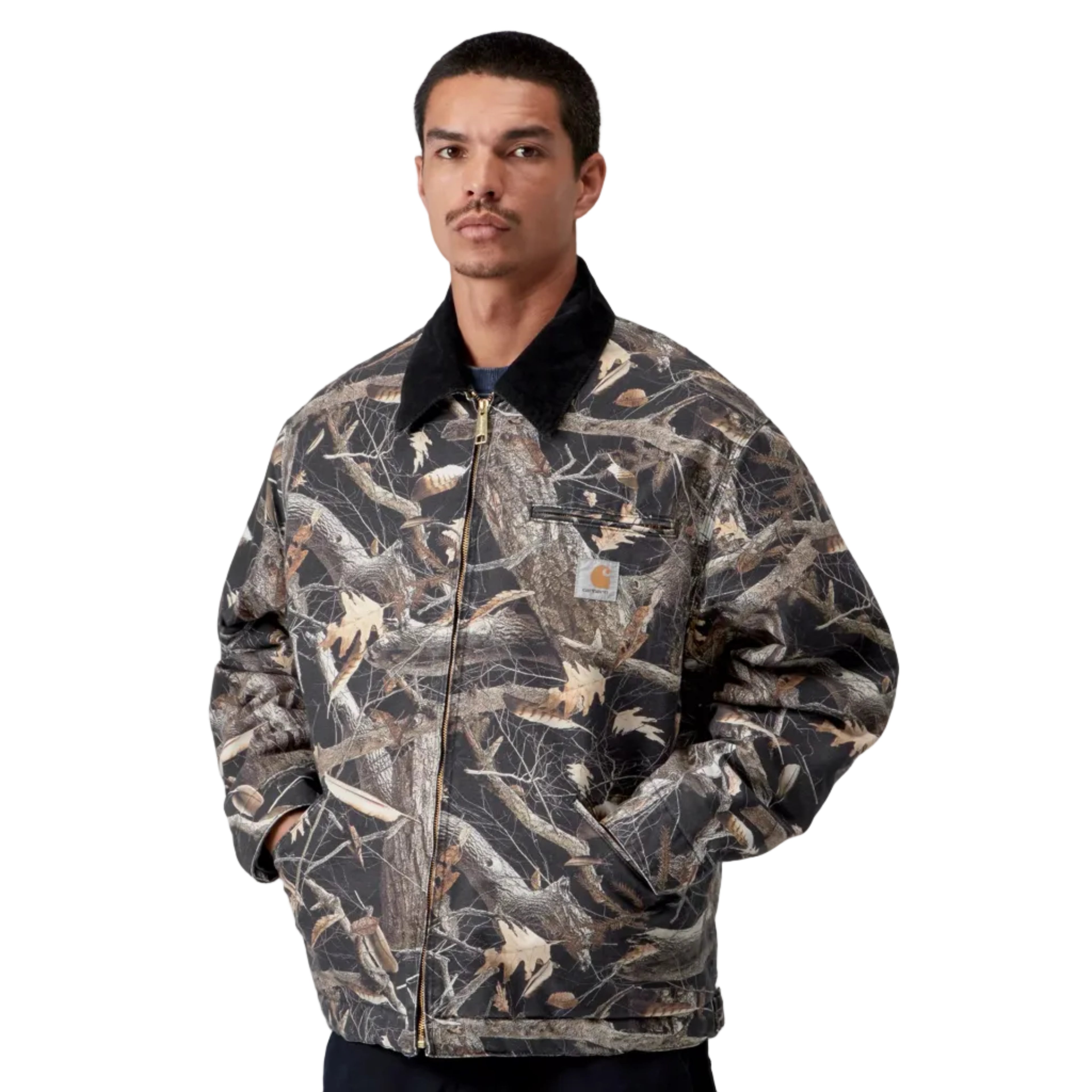 Carhartt WIP OG Detroit Jacket - Camo Feather Tree/Black