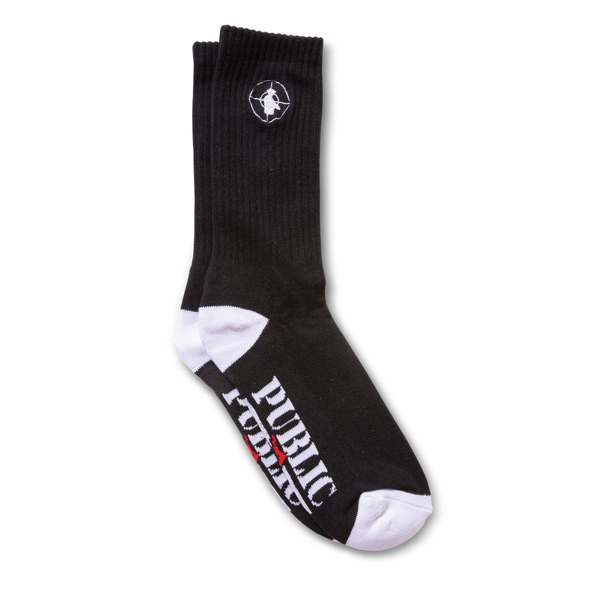 Lakai x Public Enemy Sniper Logo Socks - Black