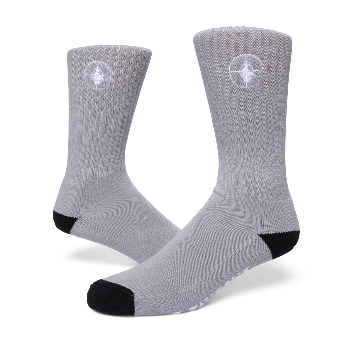 Lakai x Public Enemy Sniper Logo Socks - Grey