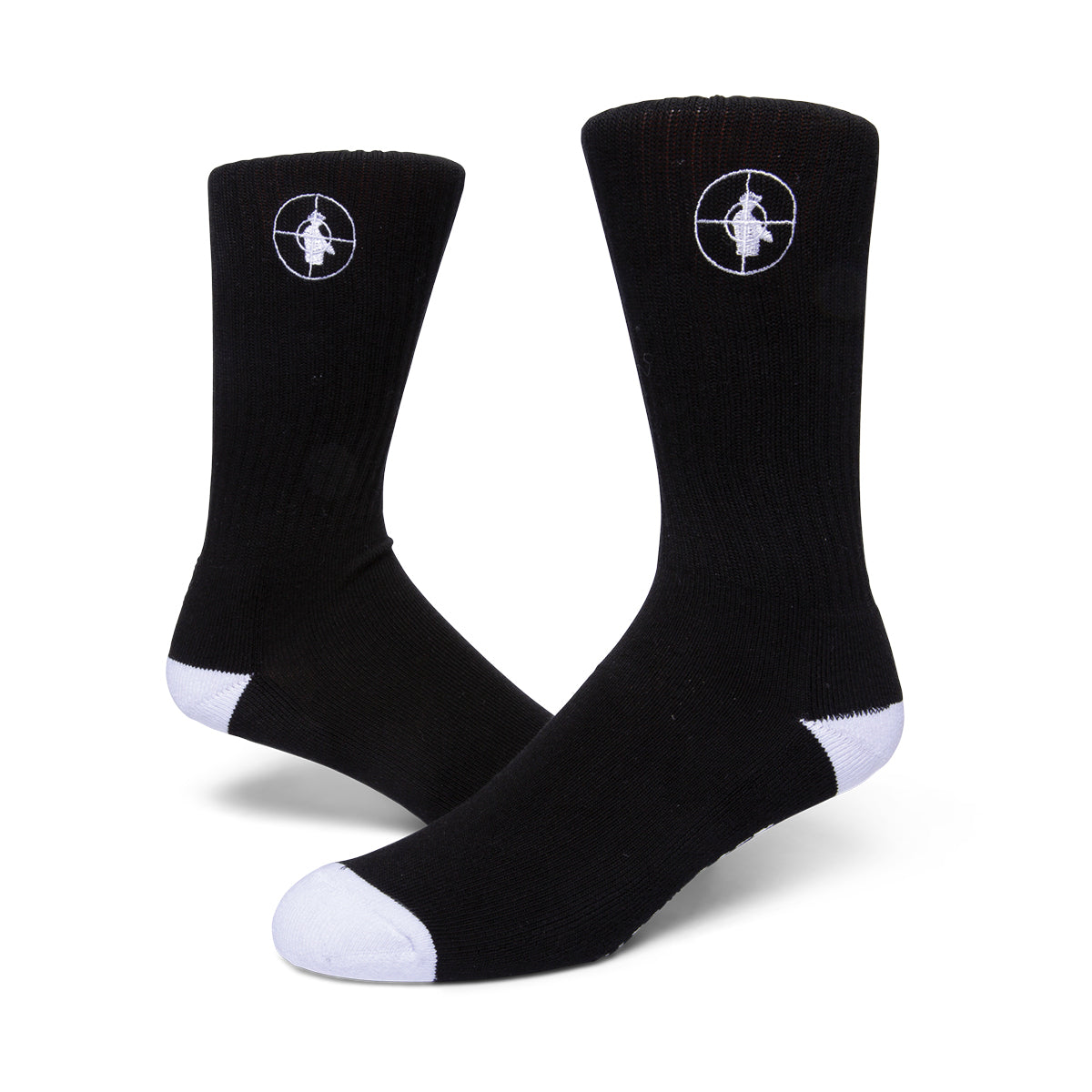 Lakai x Public Enemy Sniper Logo Socks - Black